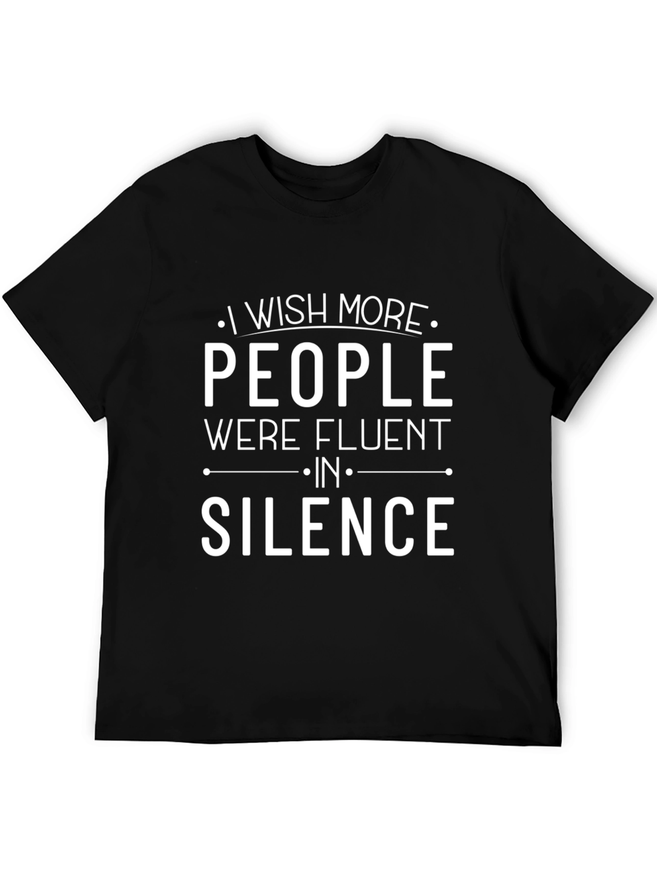 Black Fluent In Silence Graphic Tee - Black view 5