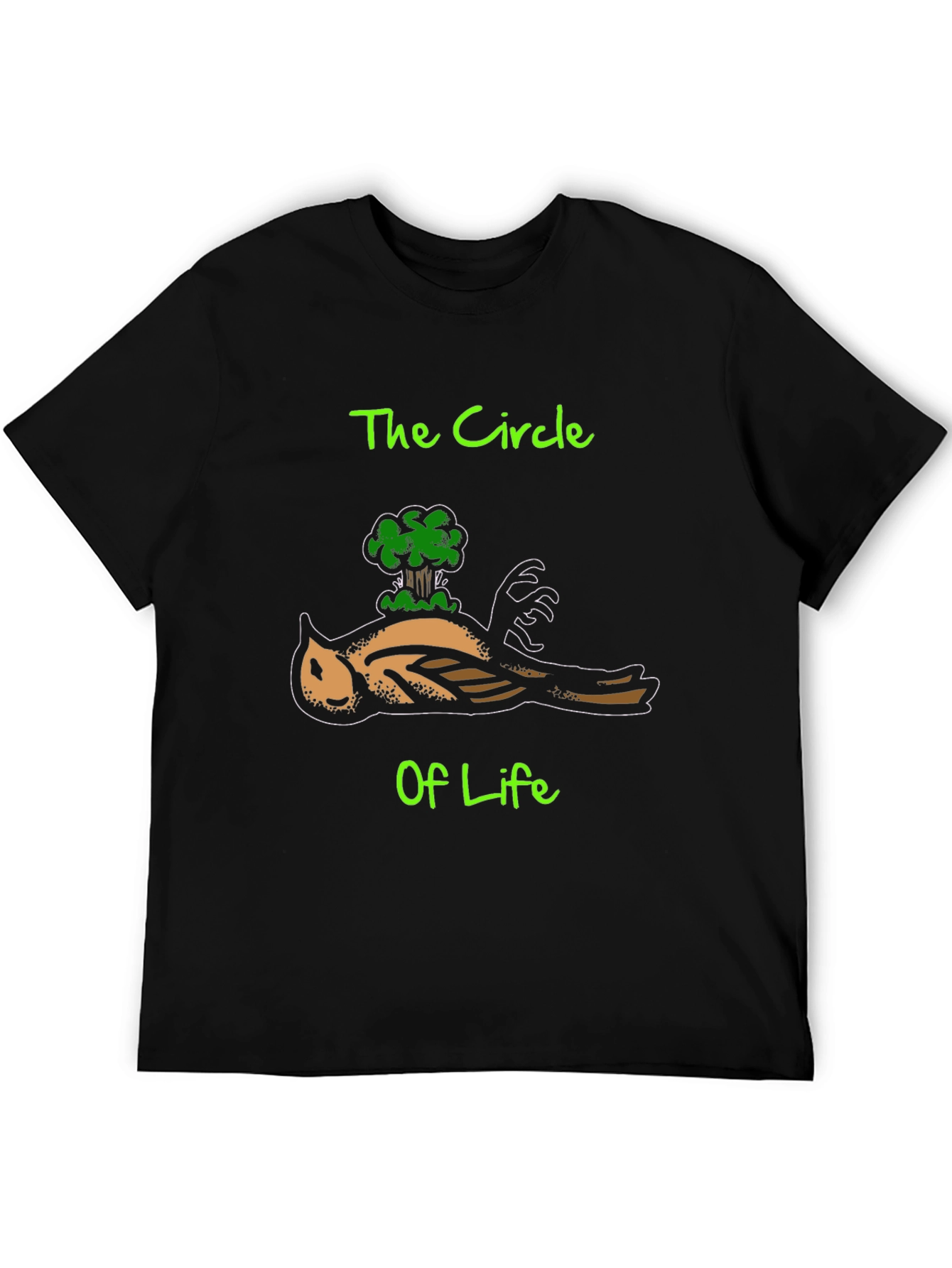 Black Circle of Life Graphic Tee - Black T-Shirt view 5