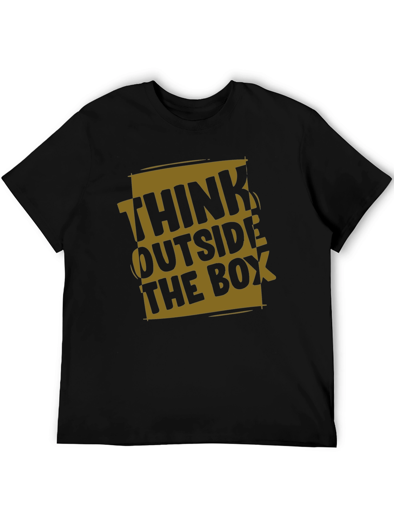 Black Think Outside the Box Graphic T-Shirt view 5