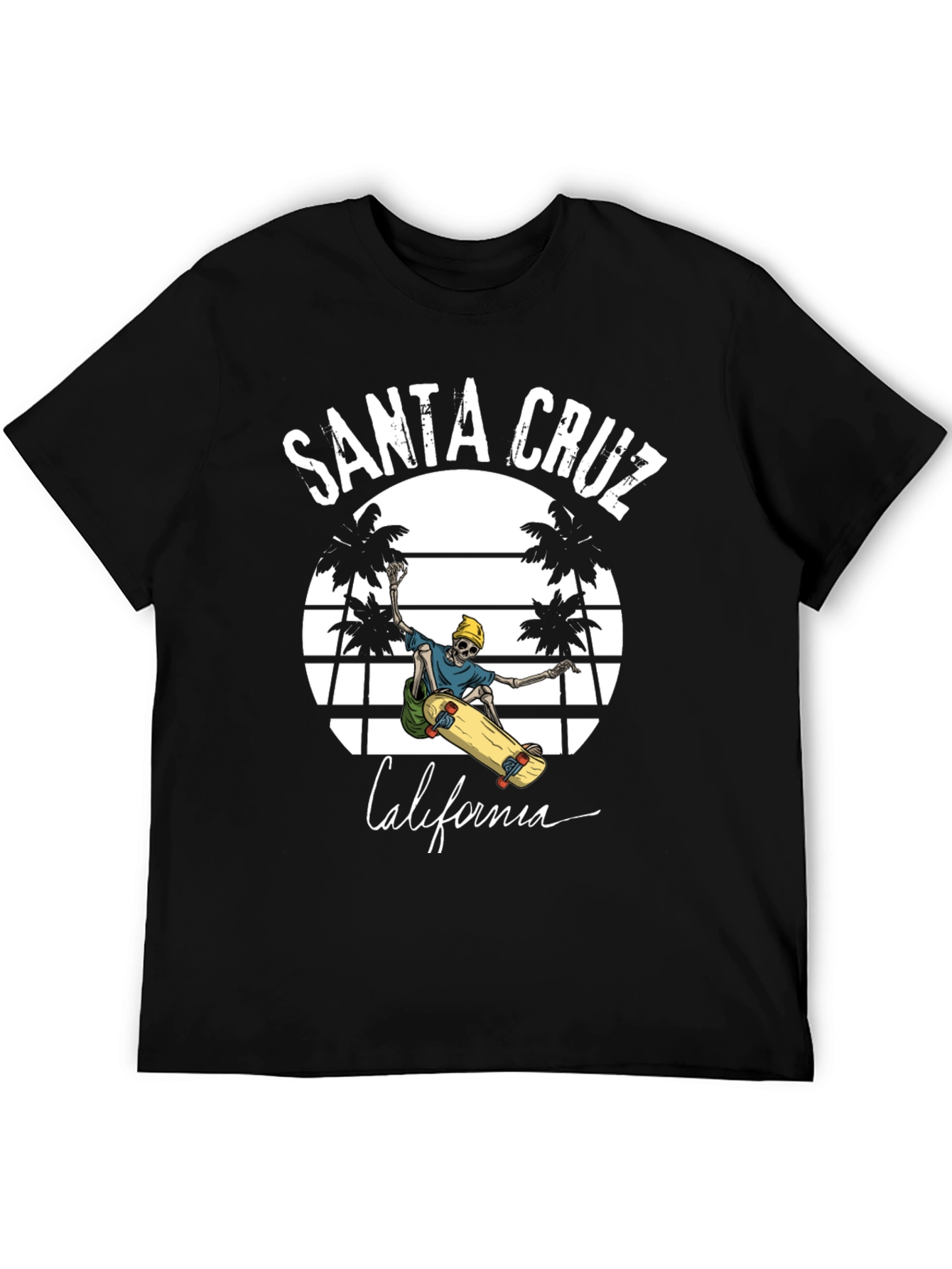 Santa Cruz California Skeleton Skateboarder T-Shirt - 5