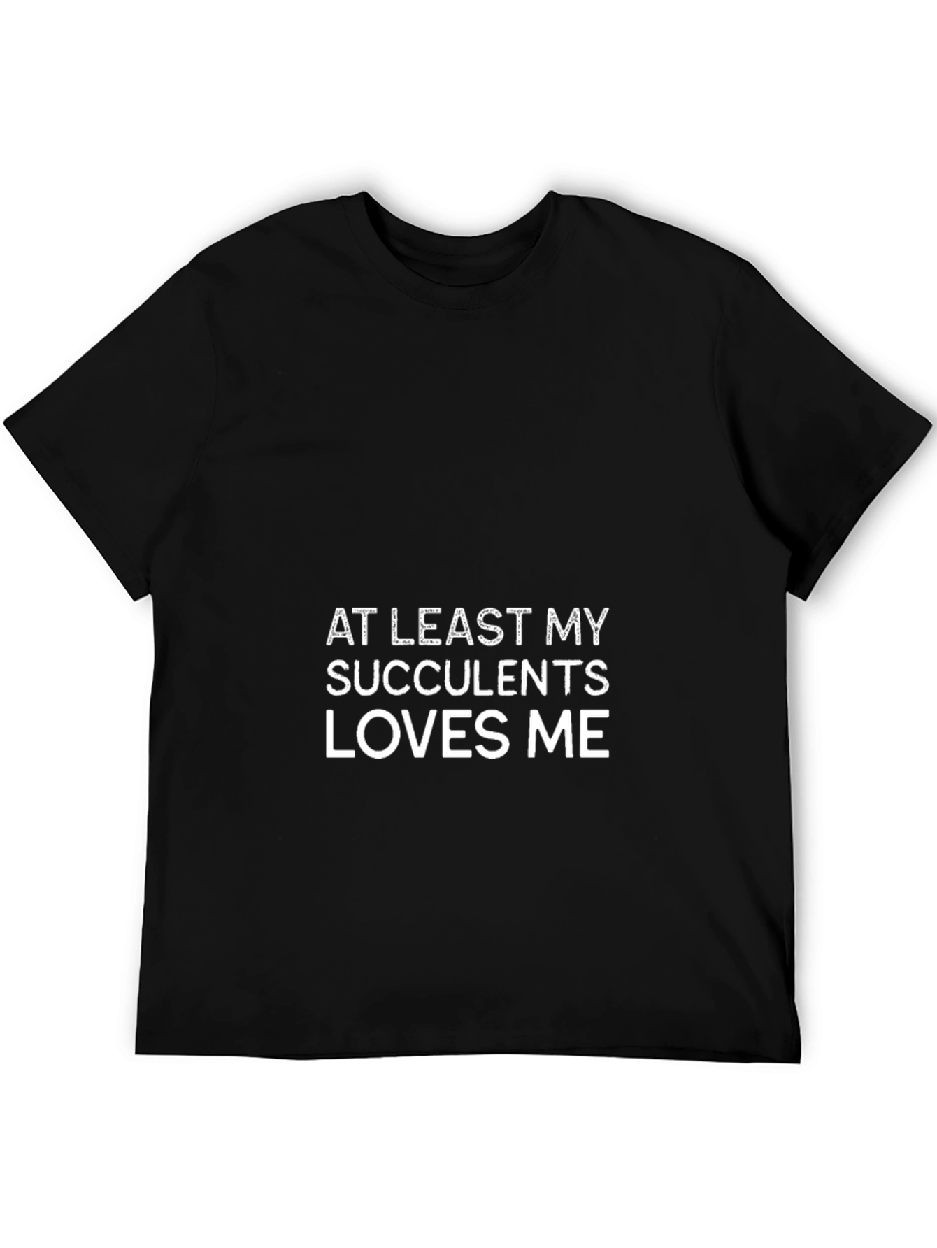 Black Succulent Lover's Tee: At Least They Love Me view 5
