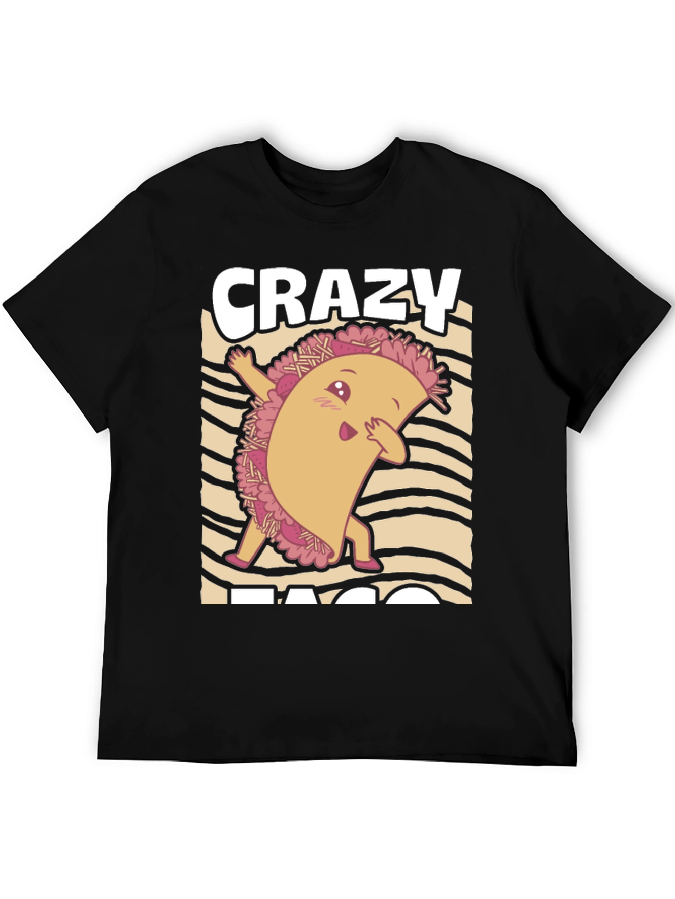 Black Crazy Taco Dab Black T-Shirt view 5