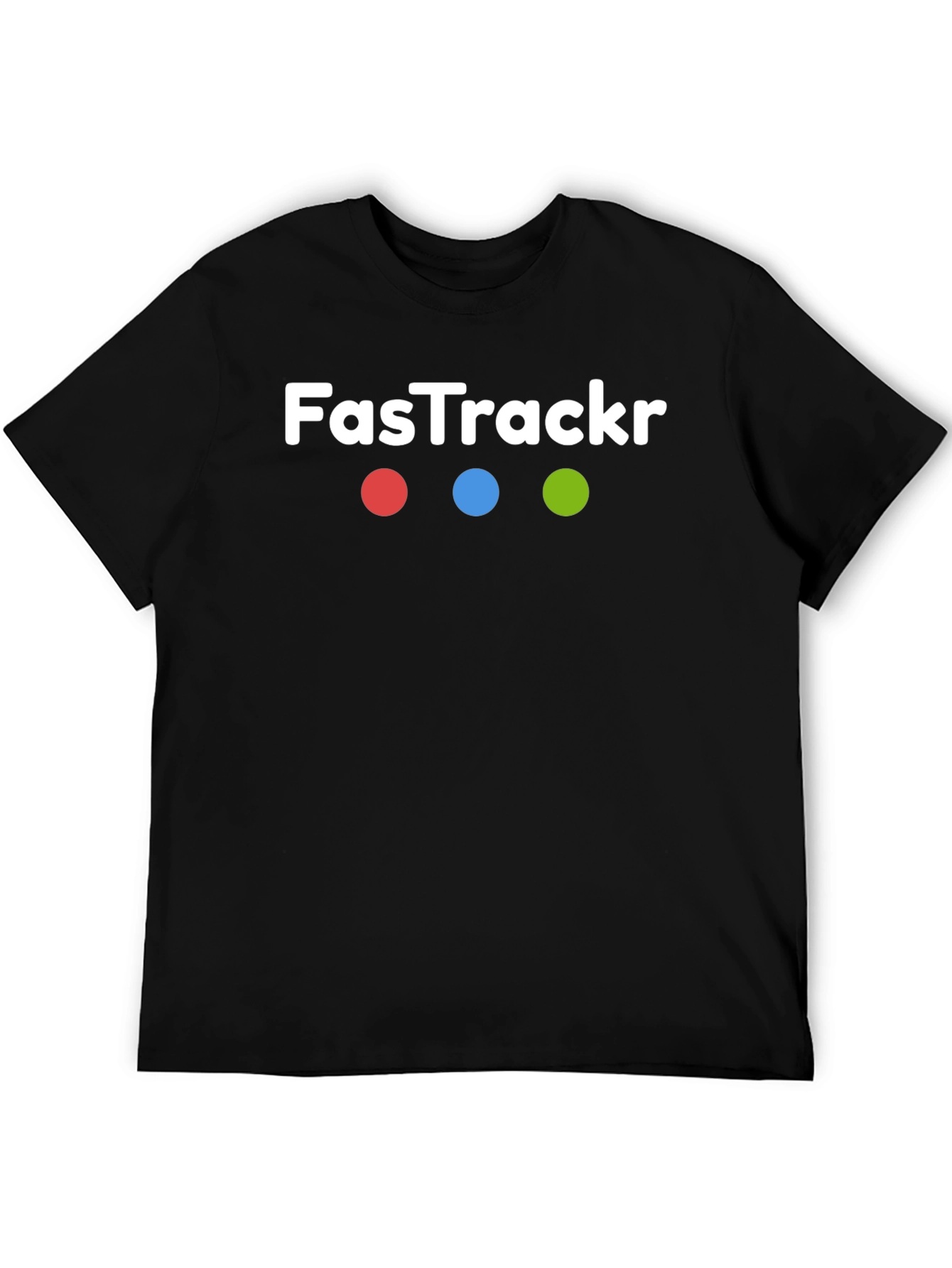 Black FasTrackr Logo Black T-Shirt view 5