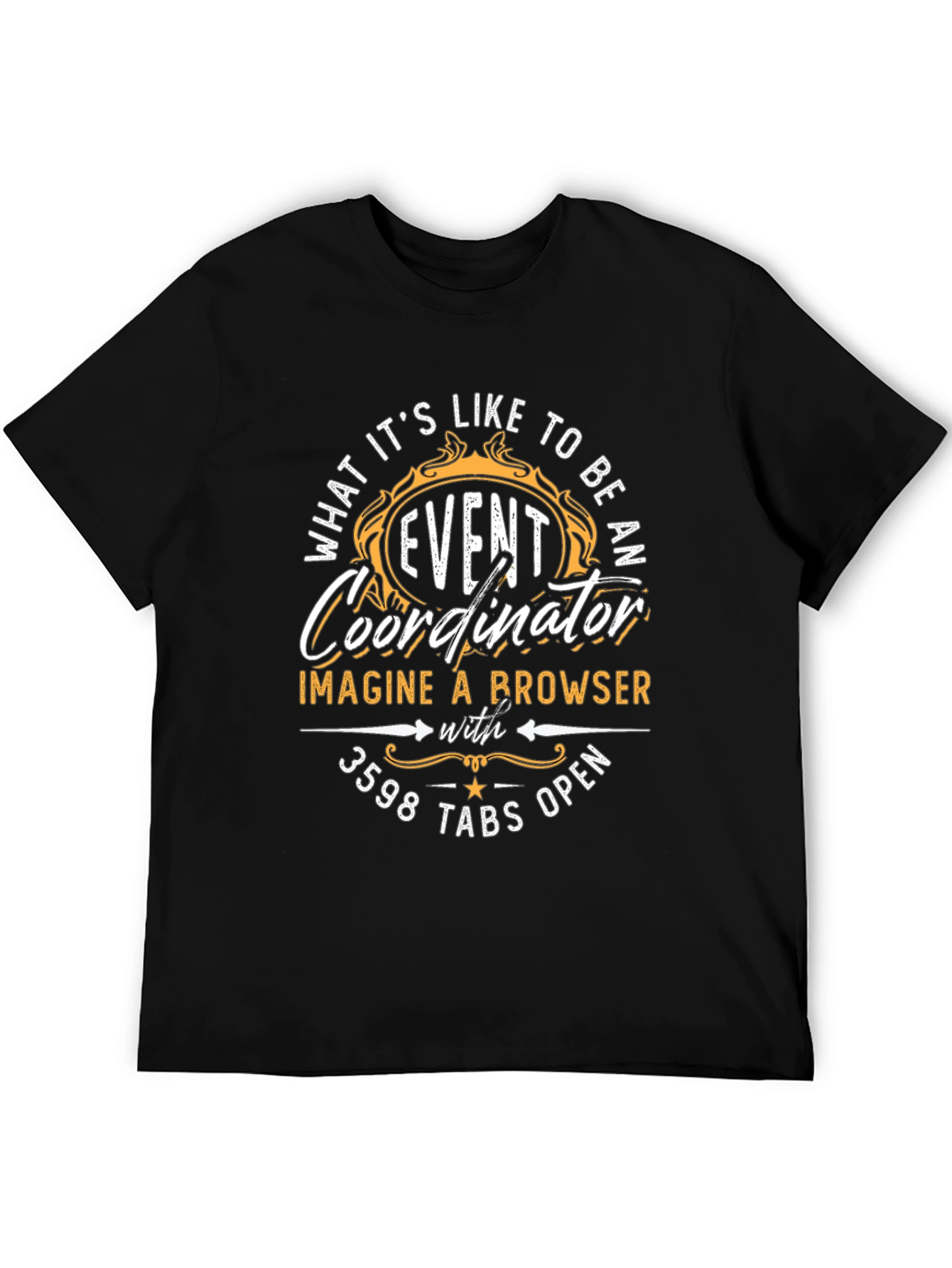 Black Event Coordinator Funny T-Shirt view 5