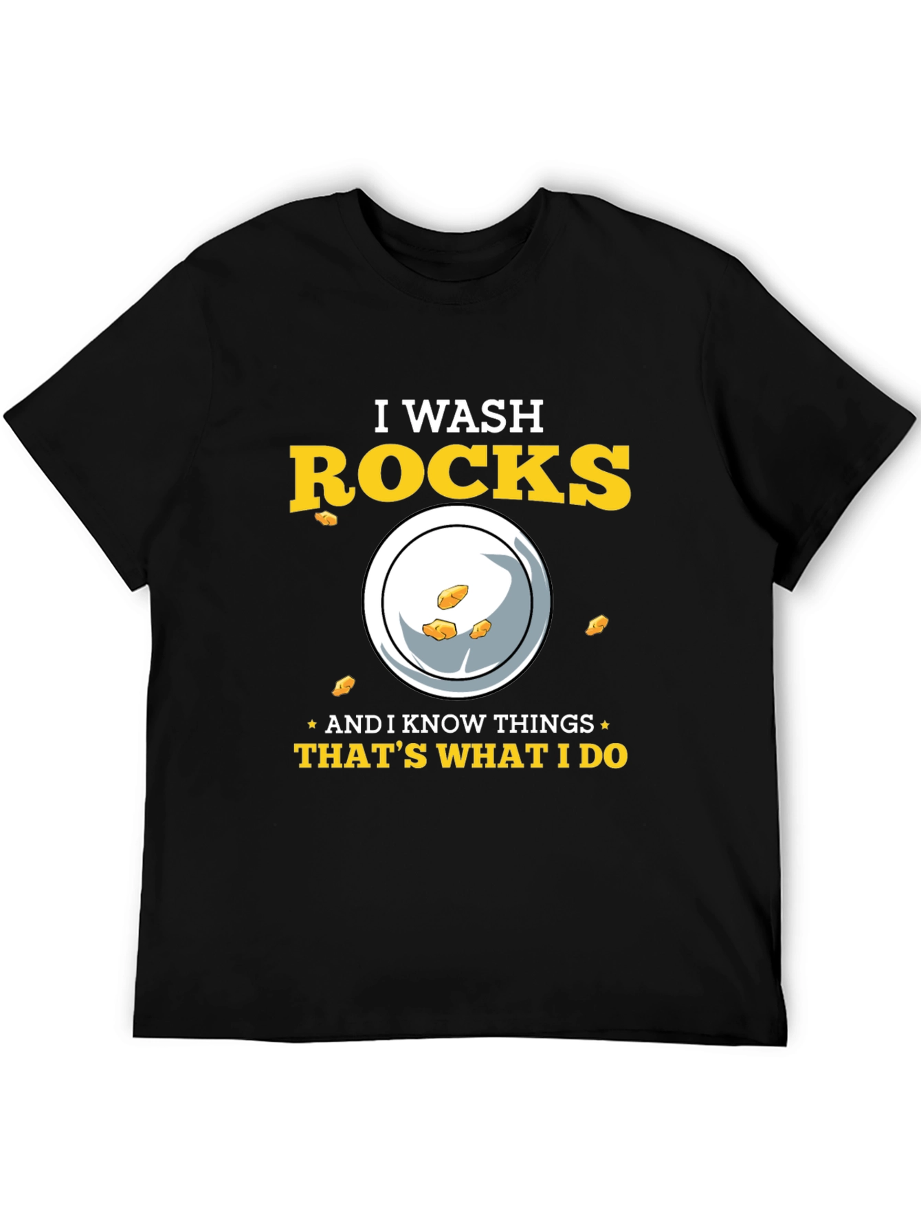 Black I Wash Rocks T-Shirt - Gold Prospecting Tee view 5