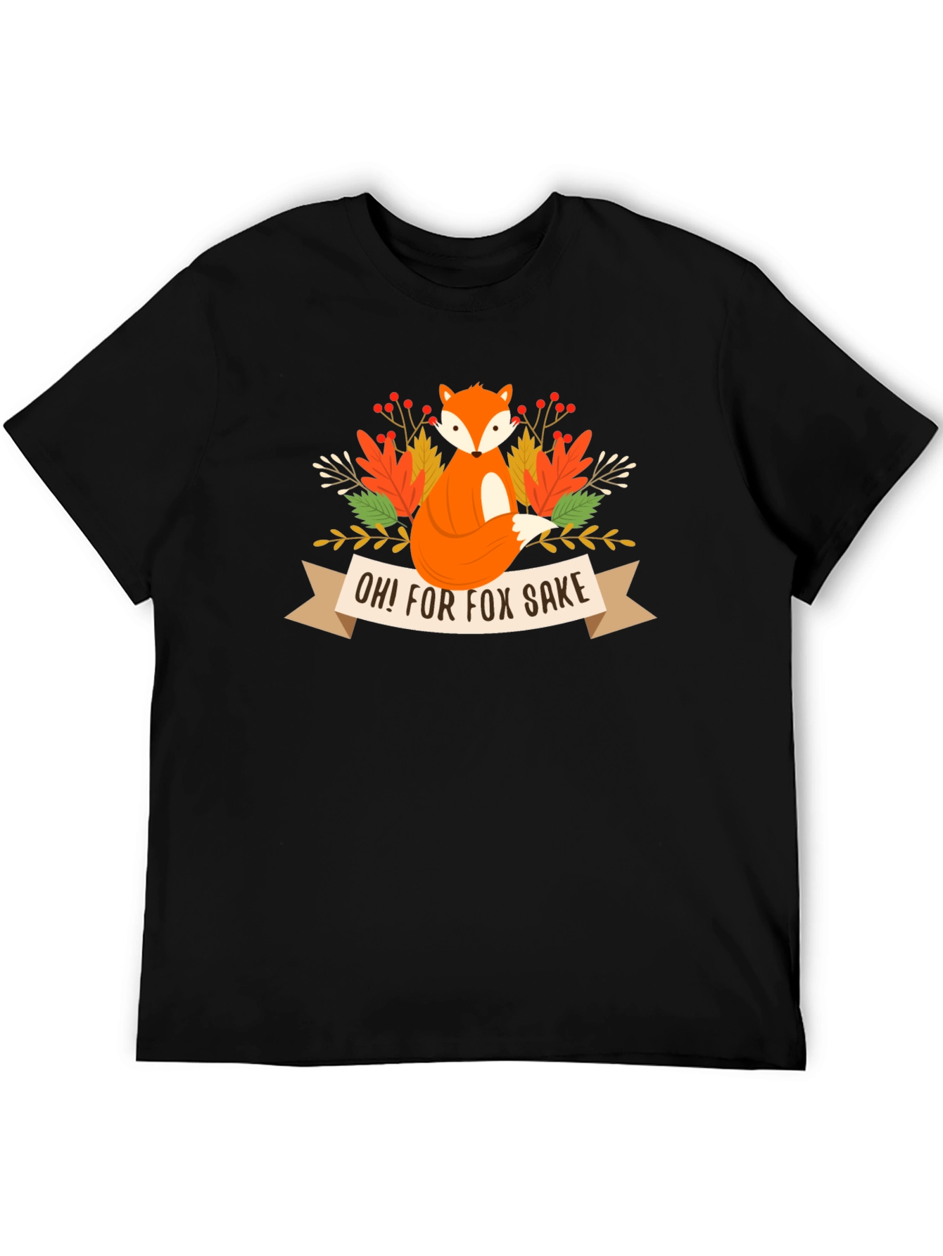 Black Oh! For Fox Sake Tee view 5