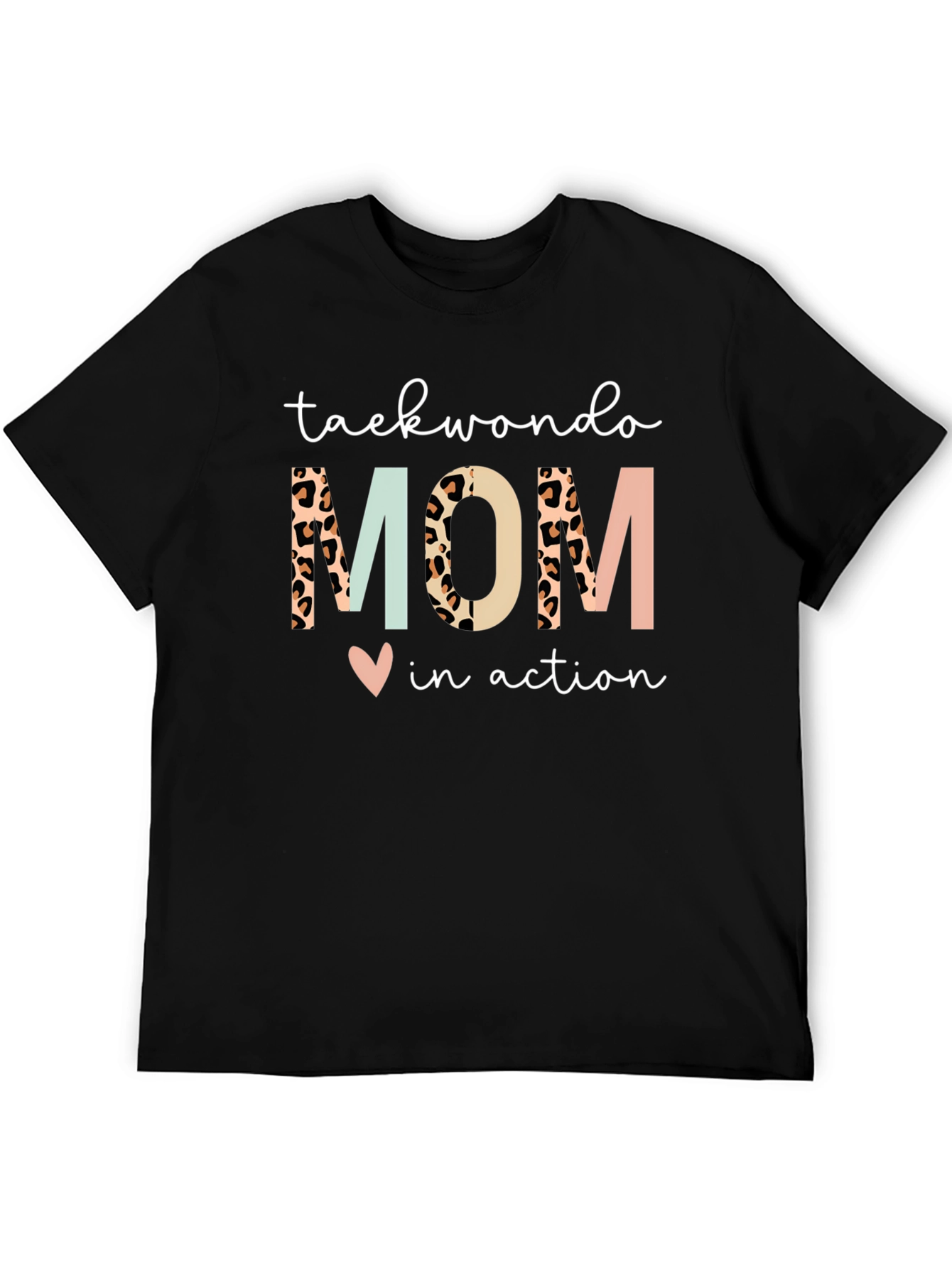 Black Taekwondo Mom in Action T-Shirt view 5