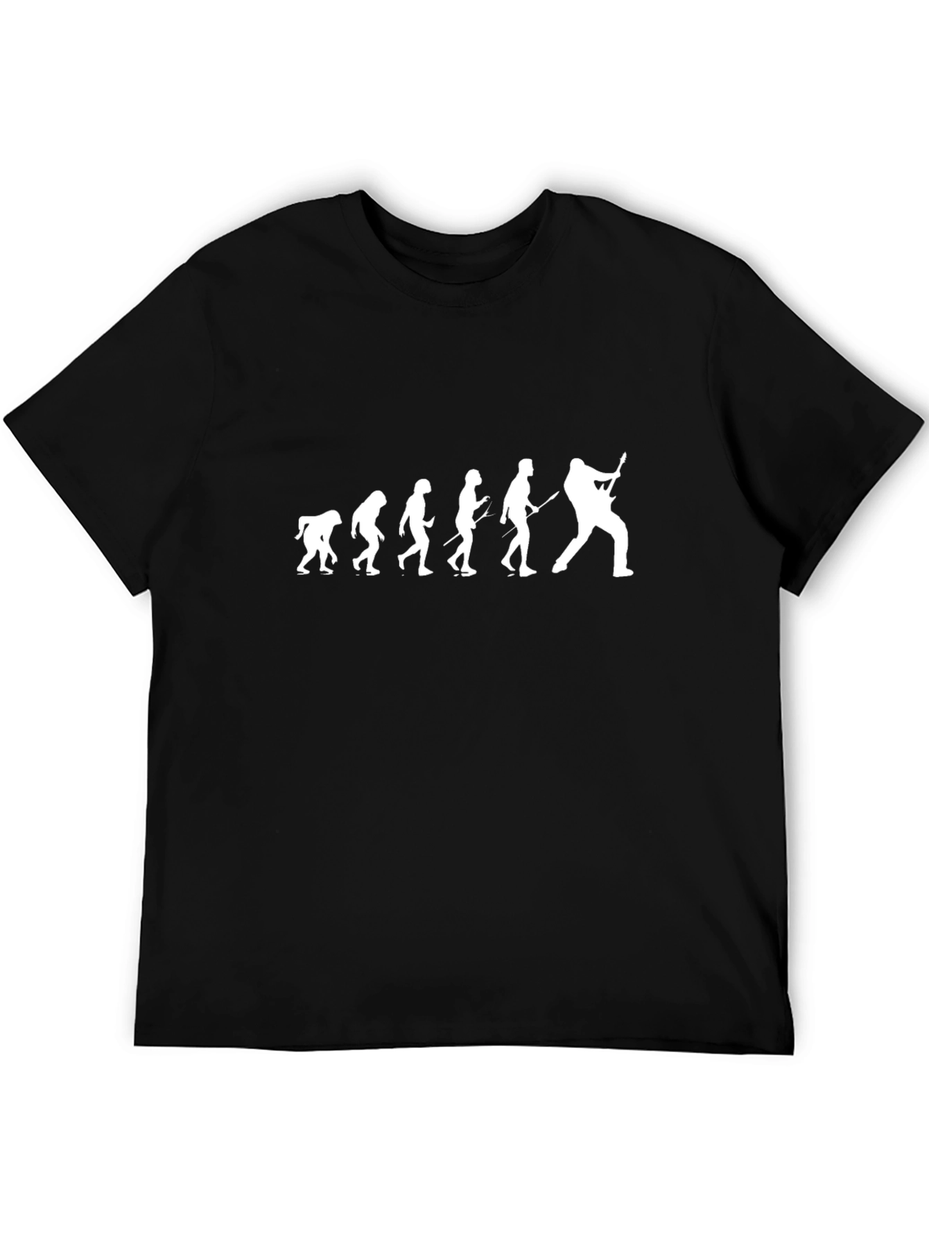 Black Evolution of Rock T-Shirt - Black, 100% Cotton view 5