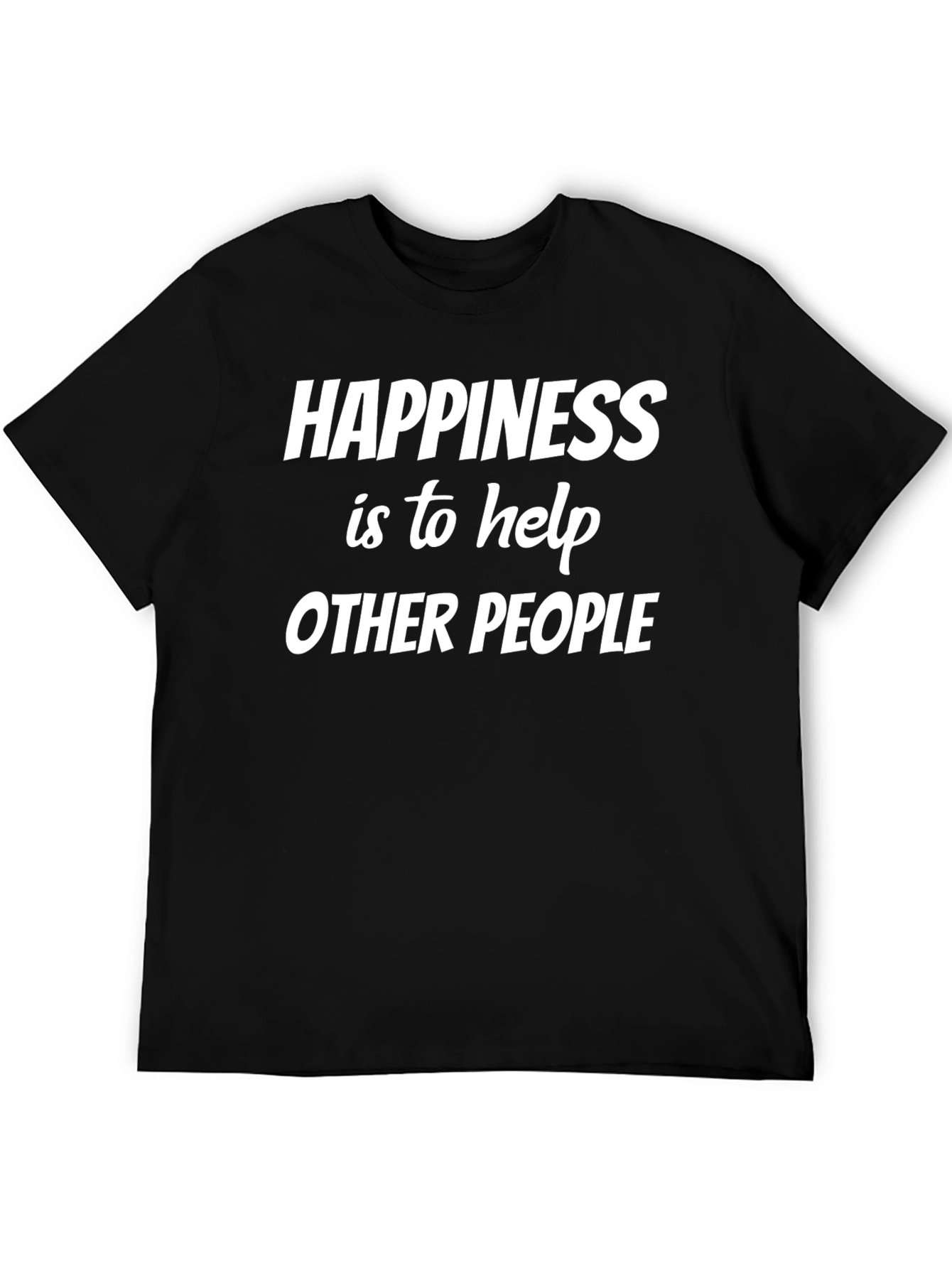 Black Happiness is to Help Others Black T-Shirt view 5