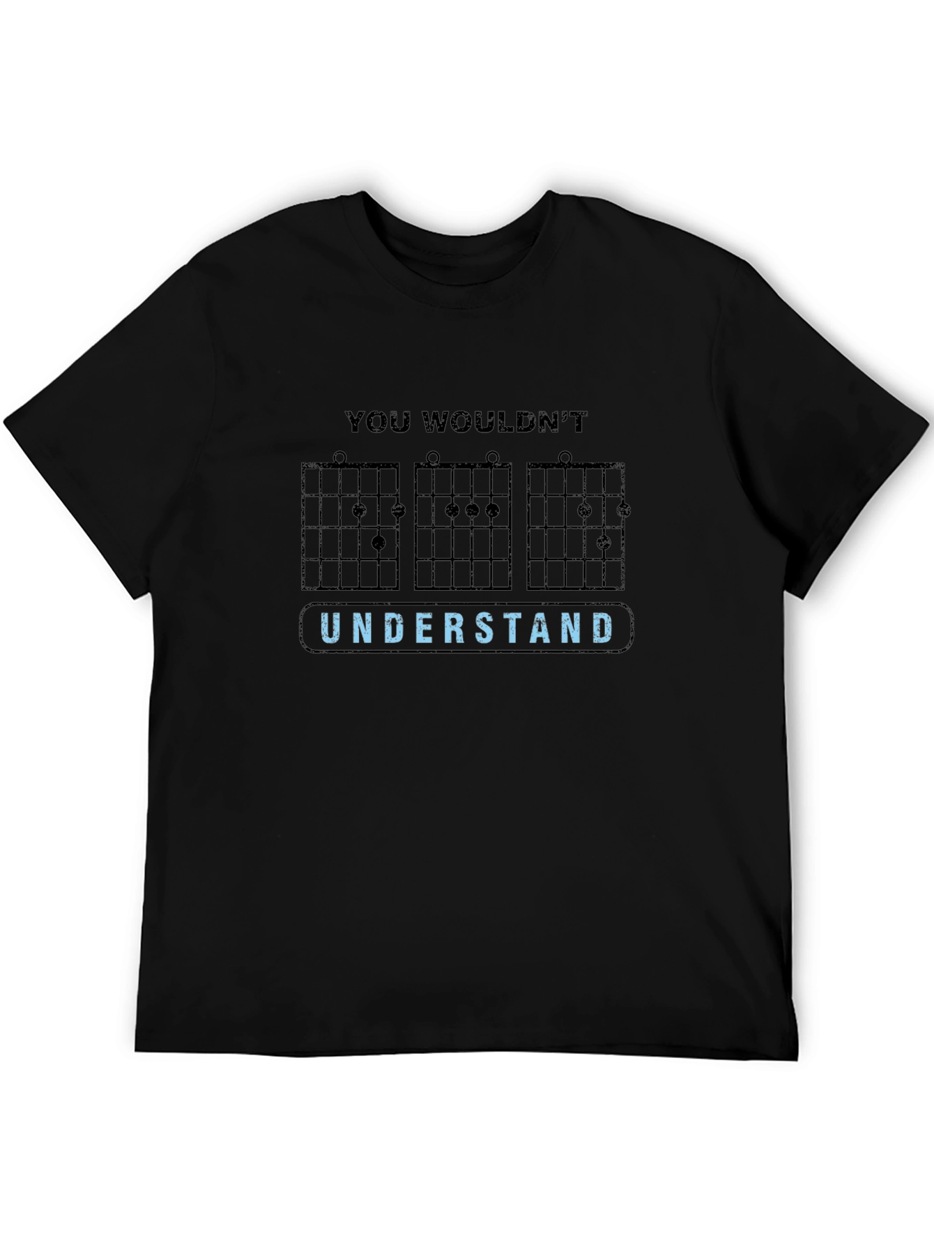 Black Guitar Chords T-Shirt - You Wouldn't Understand Music Tee view 5