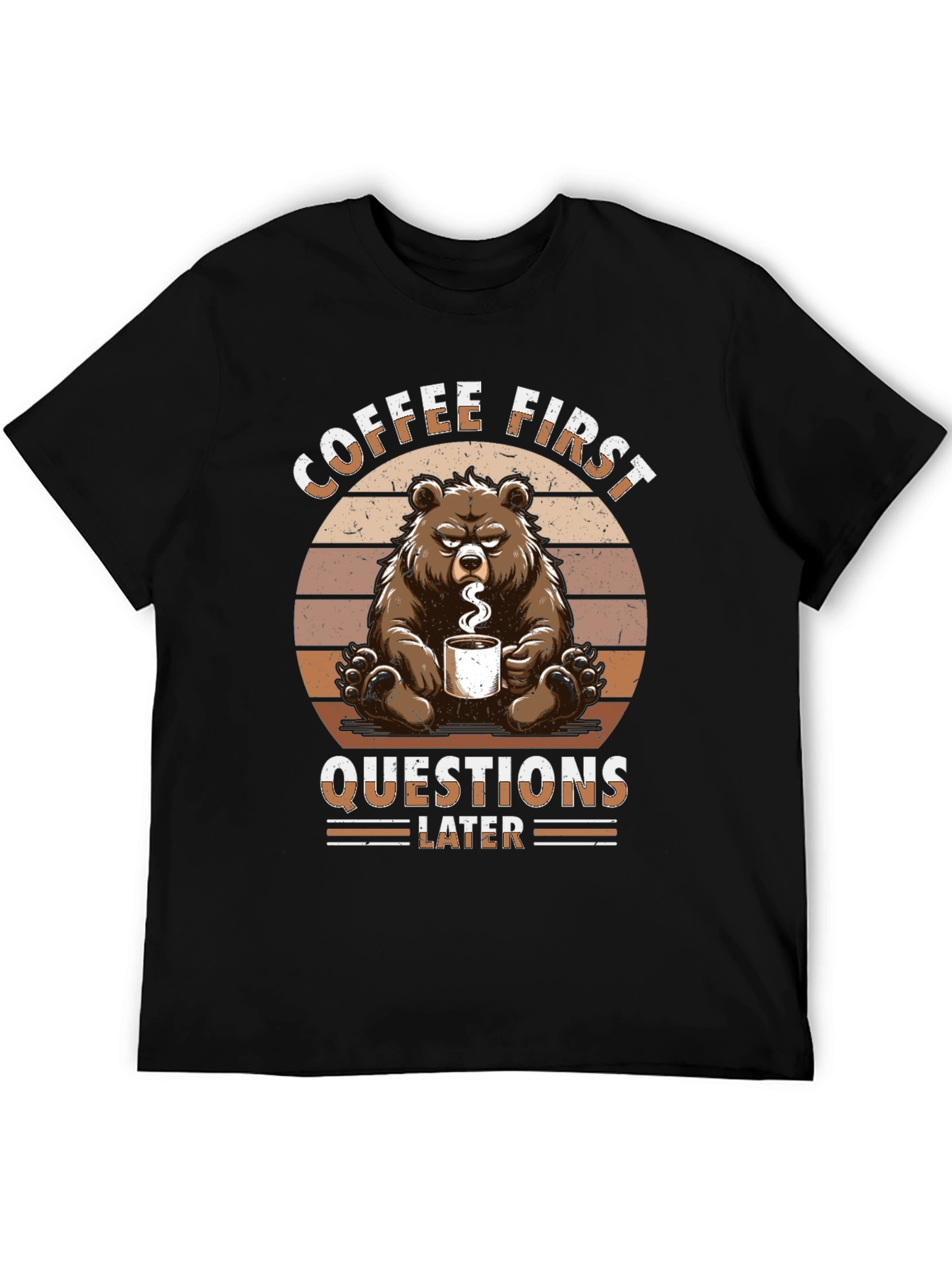 Black Coffee First Bear Graphic T-Shirt view 5