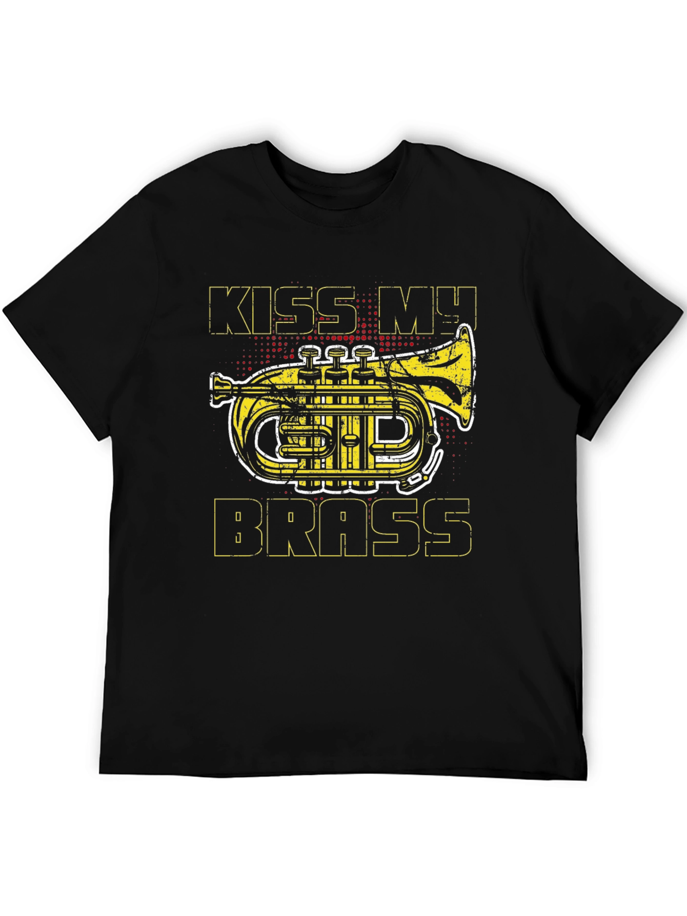 Black Kiss My Brass T-Shirt - Music Humor Tee view 5