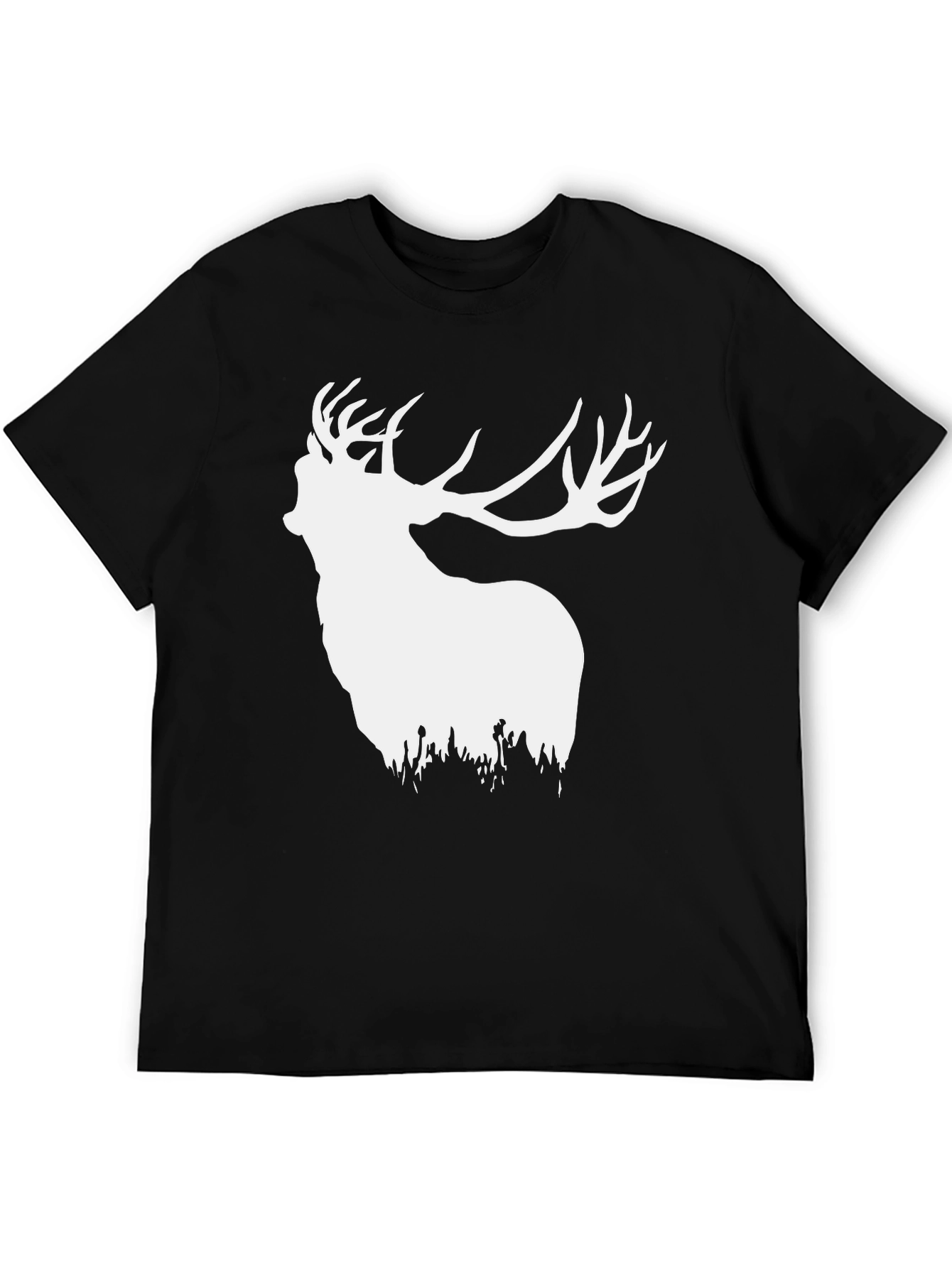 Black Stag Graphic Tee - Black Deer T-Shirt view 5