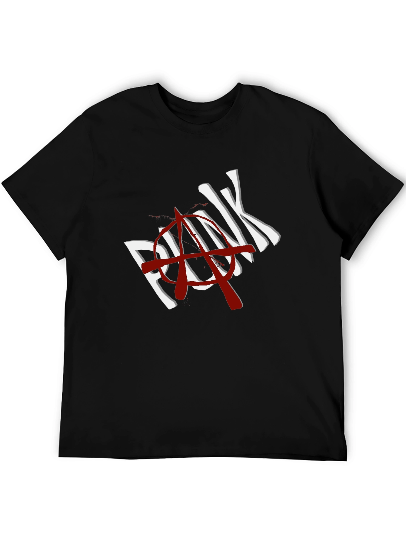 Black Punk Anarchy Graphic T-Shirt - Black view 5