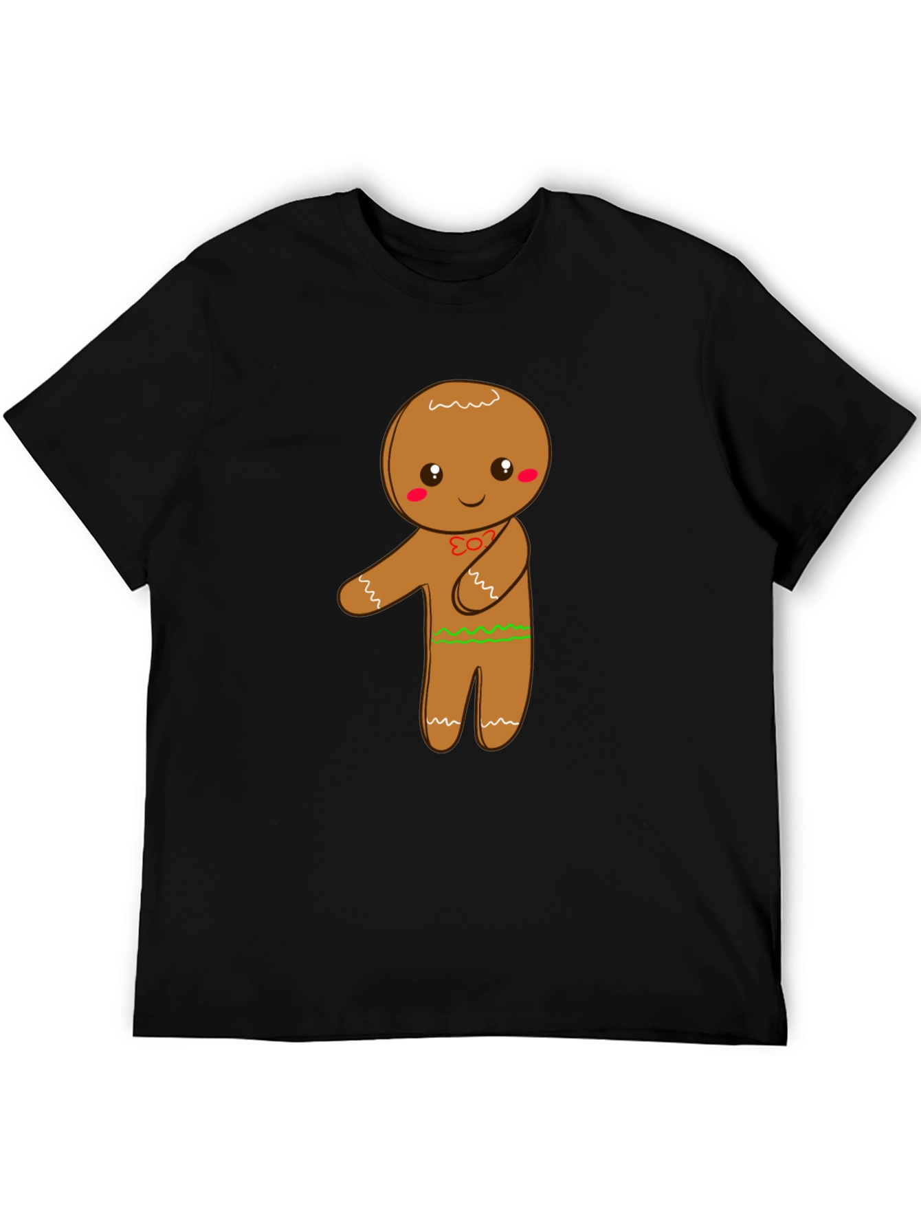 Black Gingerbread Man Graphic Tee view 5