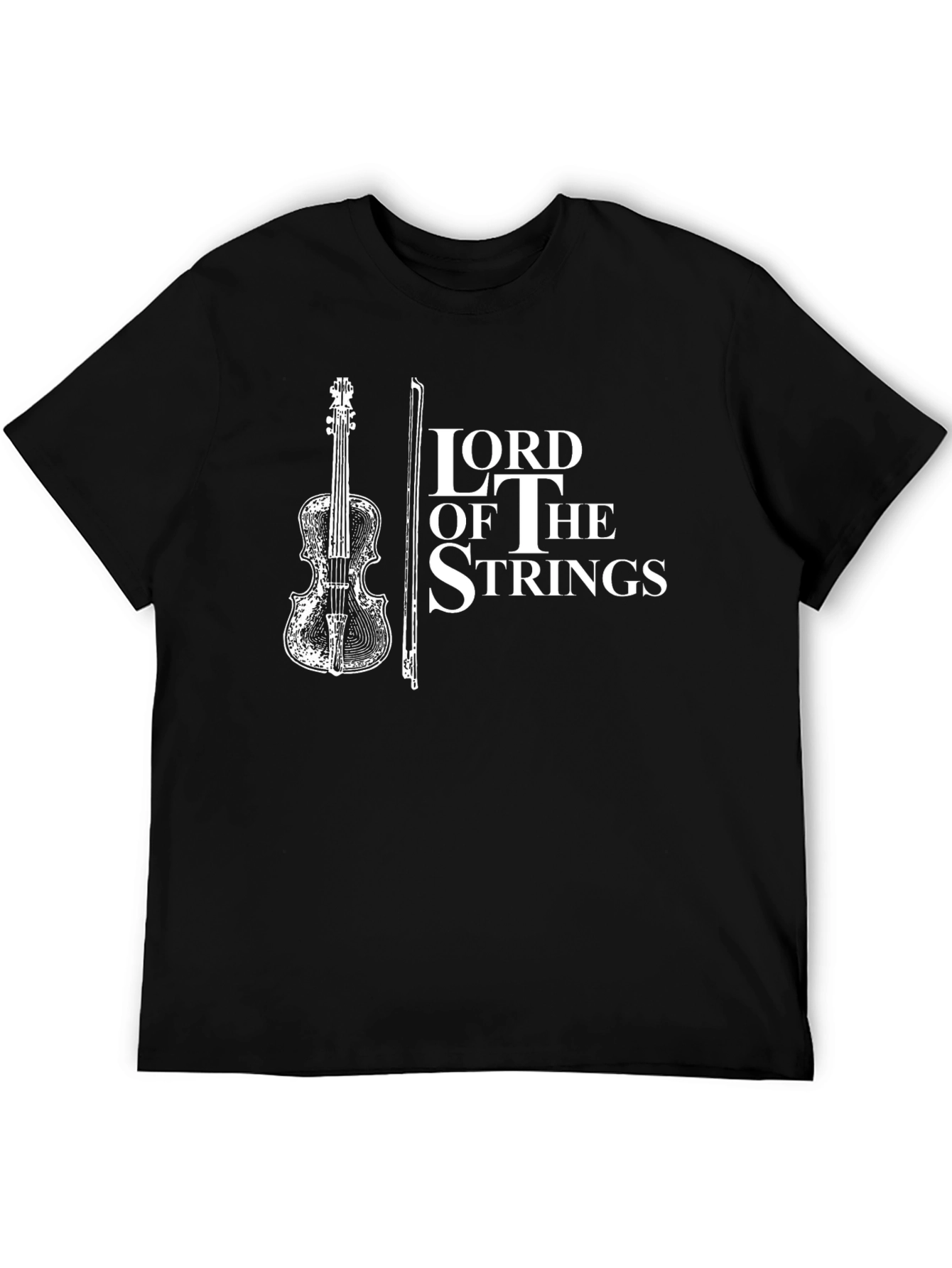 Black Lord of the Strings T-Shirt - Musician Apparel view 5