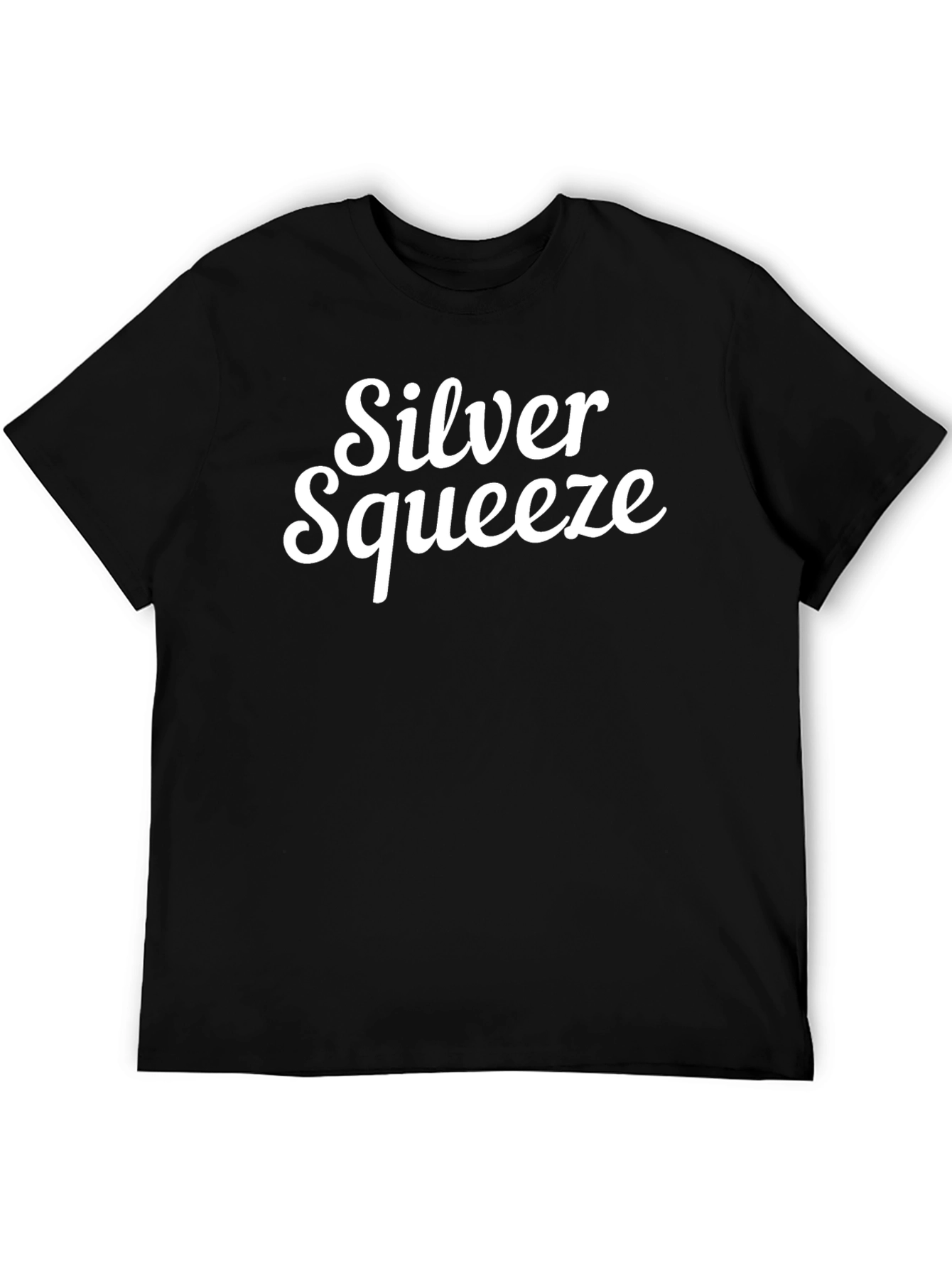 Black Silver Squeeze Graphic Tee - Black Cotton T-Shirt view 5