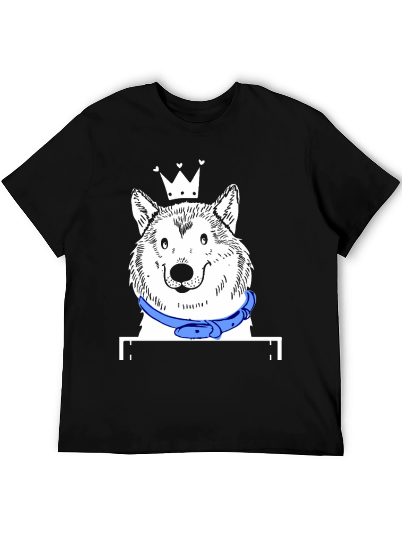 Black Dog King T-Shirt - Unique Graphic Tee view 5