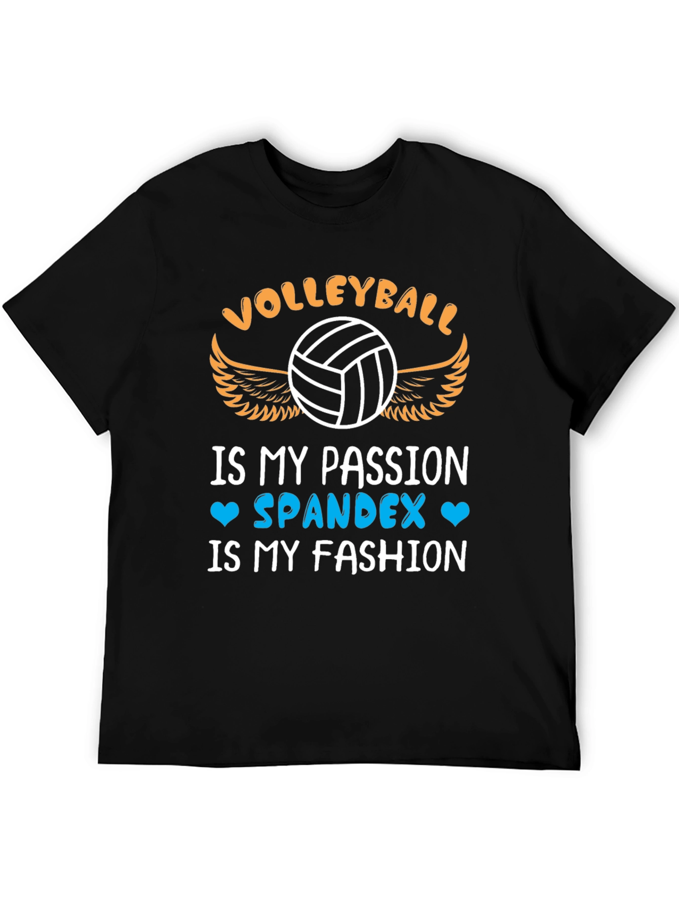 Black Volleyball Passion T-Shirt - Spandex is My Fashion view 5