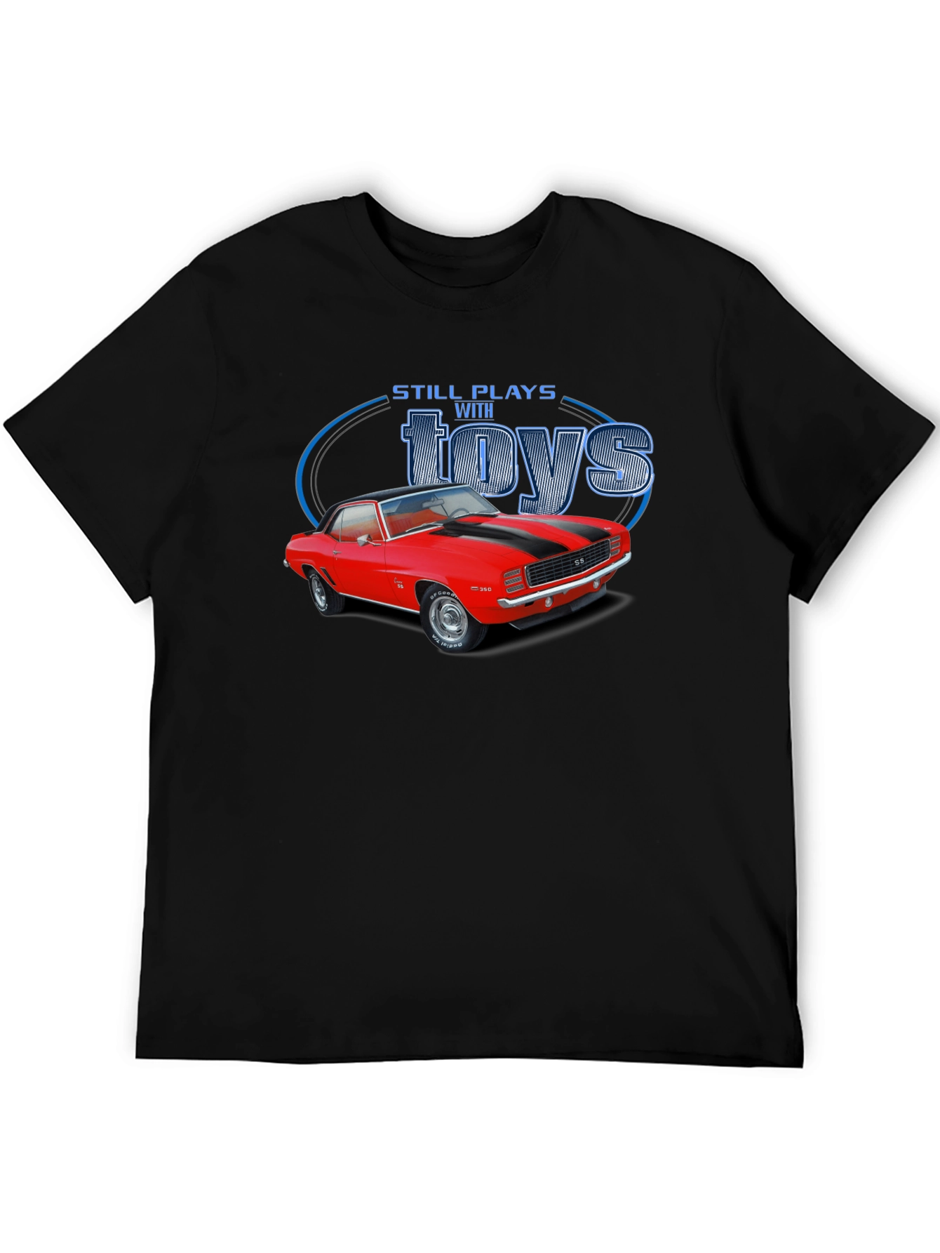 Black Still Plays With Toys Classic Car Graphic T-Shirt view 5