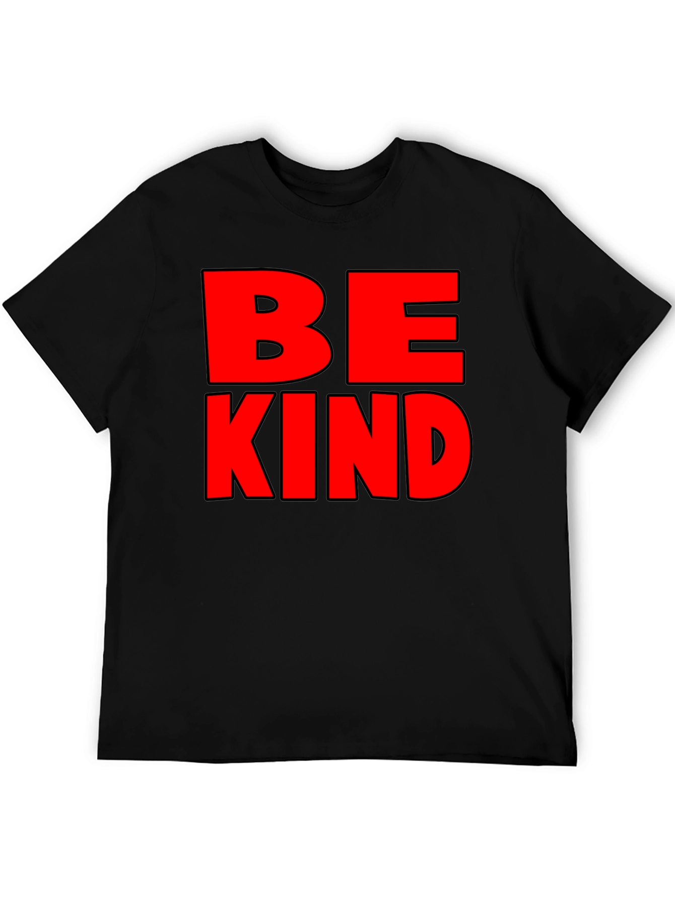 Black Be Kind Graphic Tee - Mens Black T-Shirt view 5