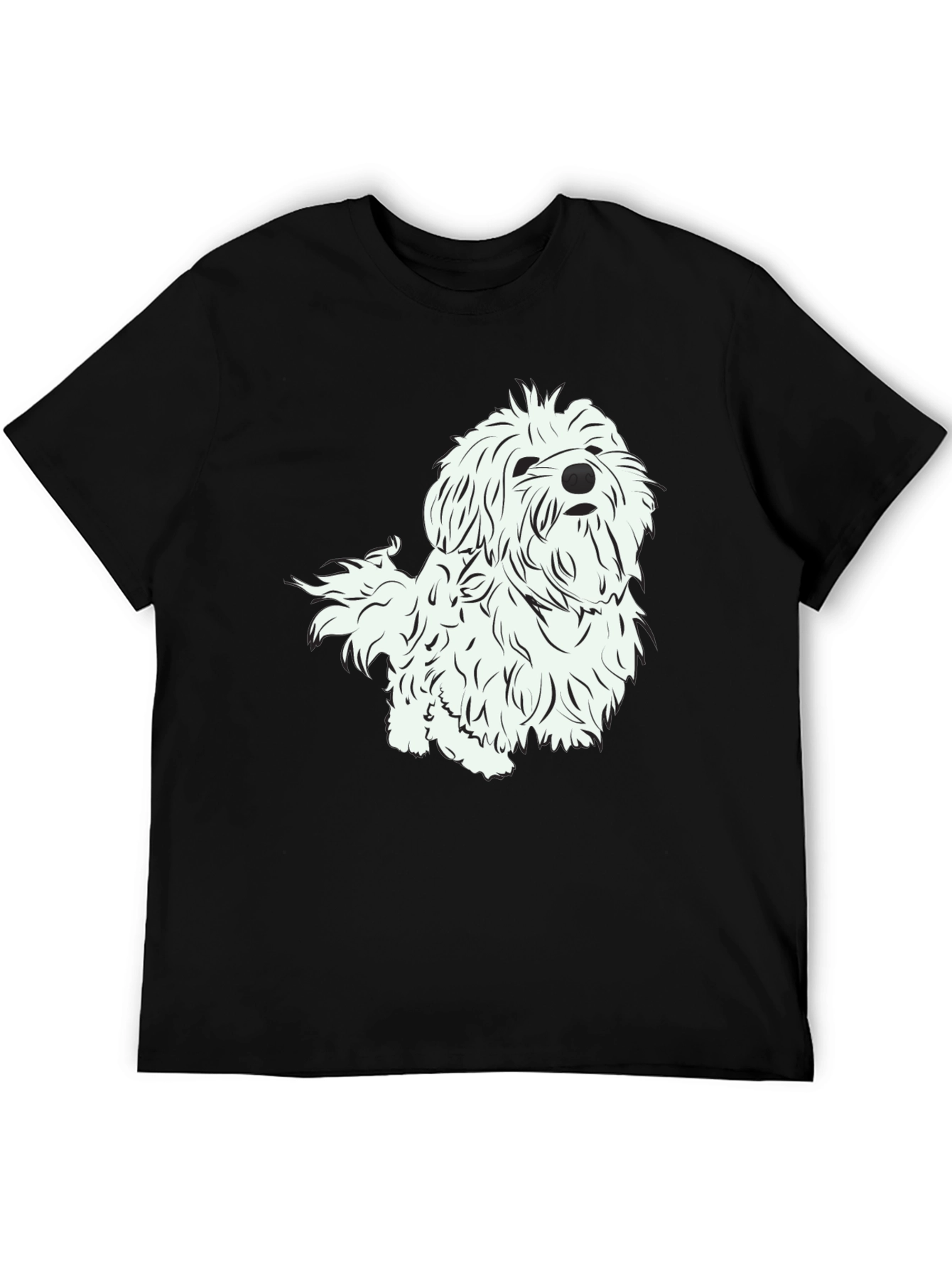 Black Dog Graphic Print Black T-Shirt view 5