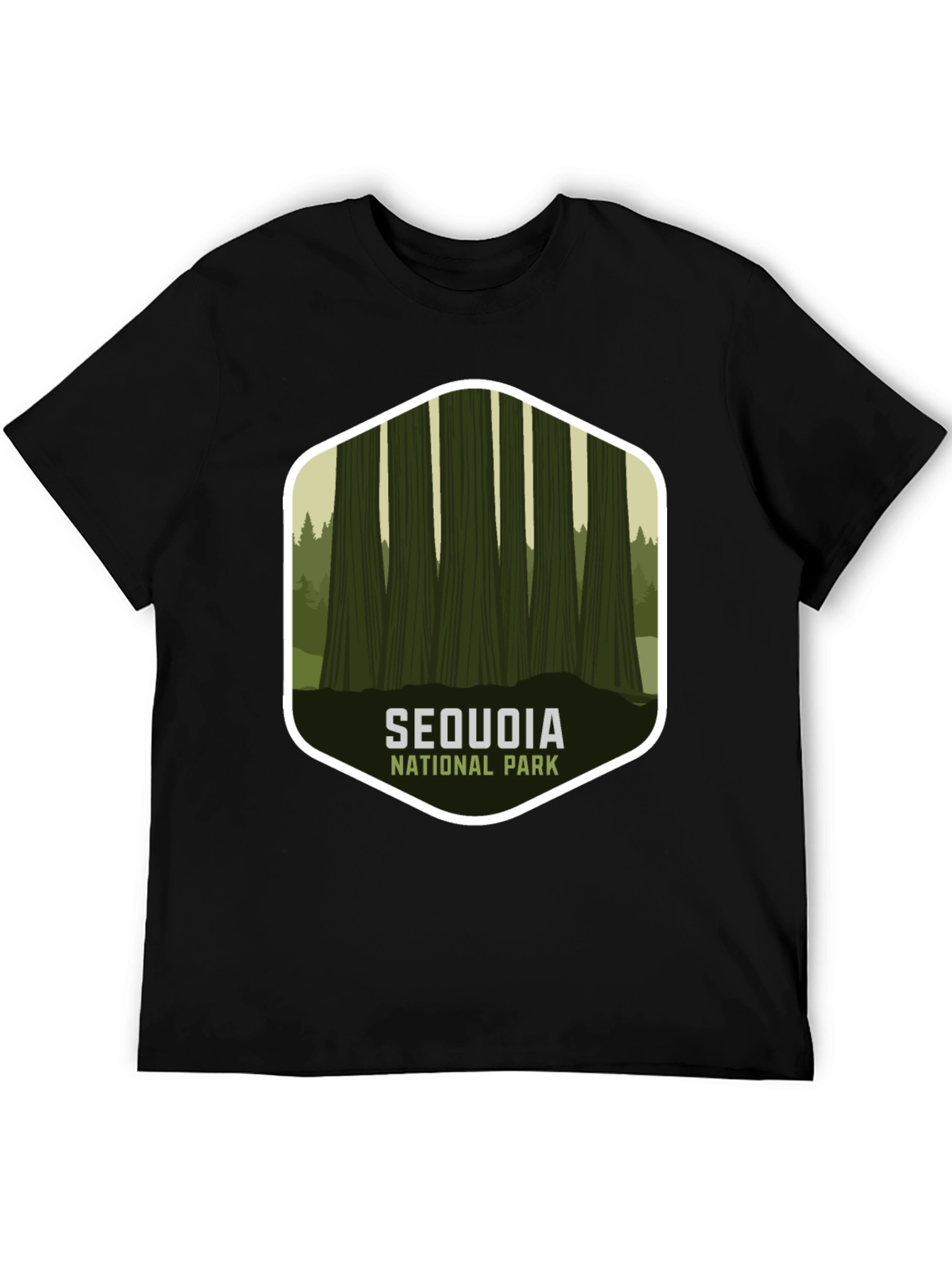 Black Sequoia National Park Graphic Tee - Black view 5