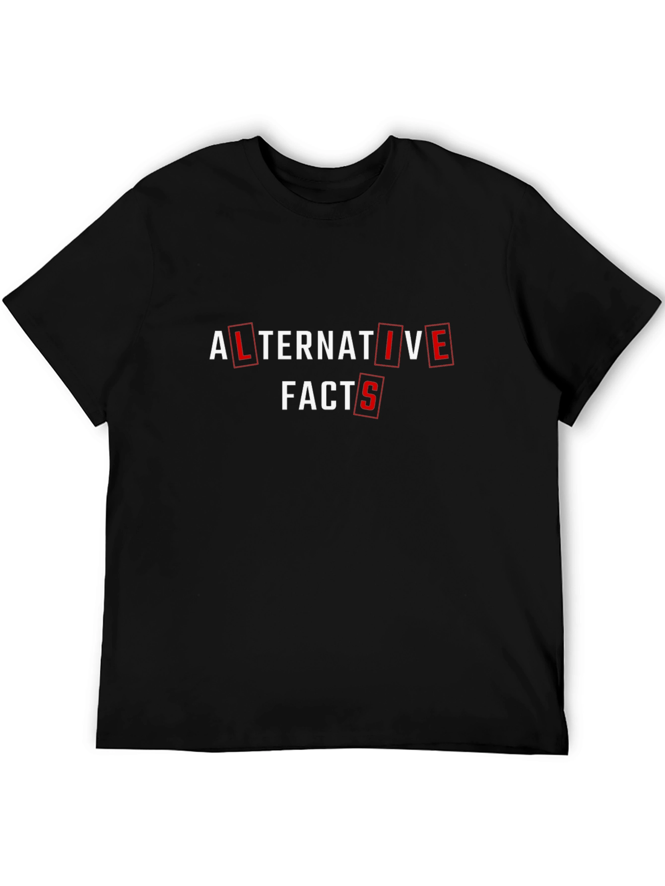Black Alternative Facts Graphic Tee - Statement T-Shirt view 5