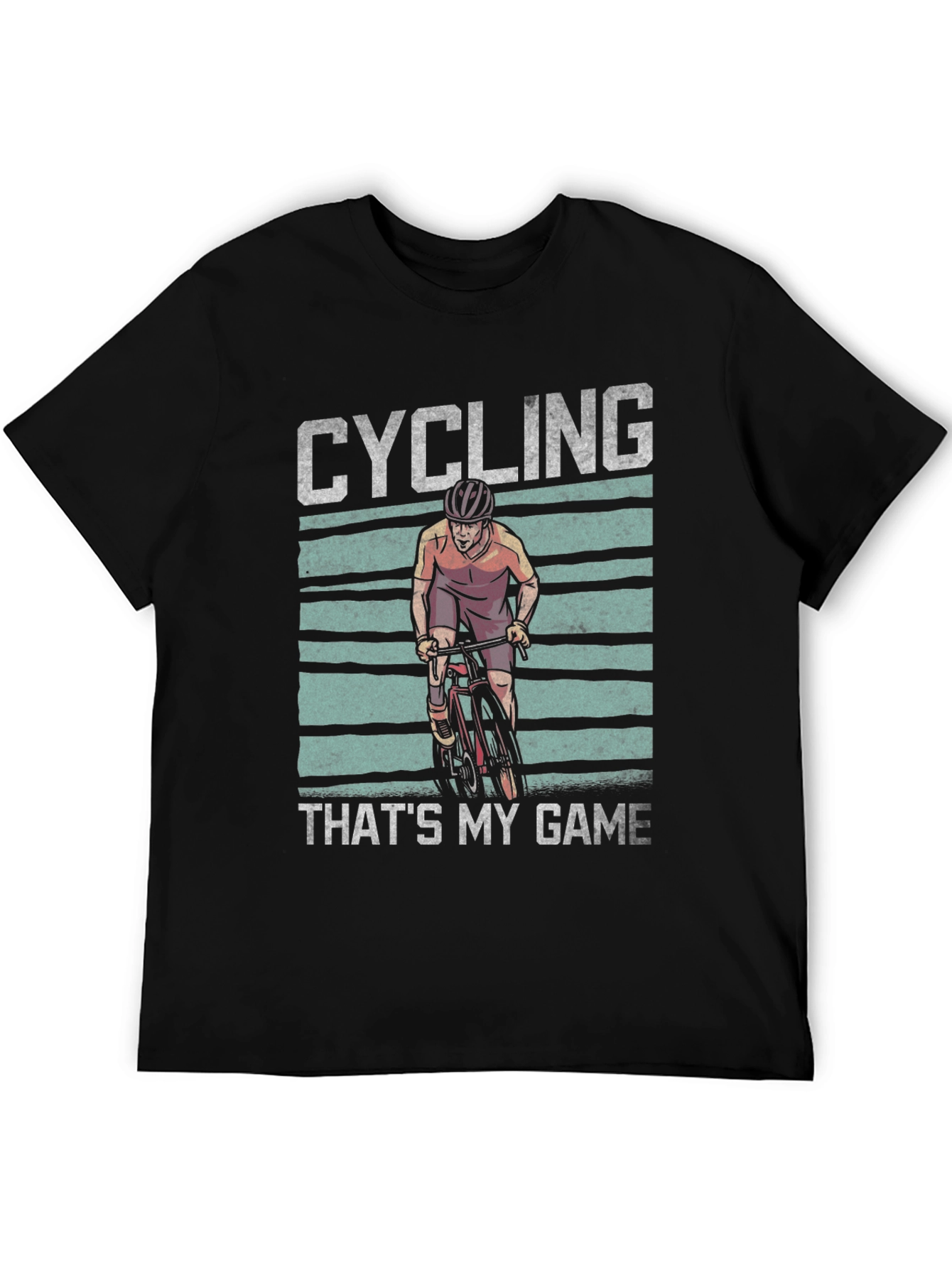 Black Cycling That's My Game T-Shirt -  Black view 5