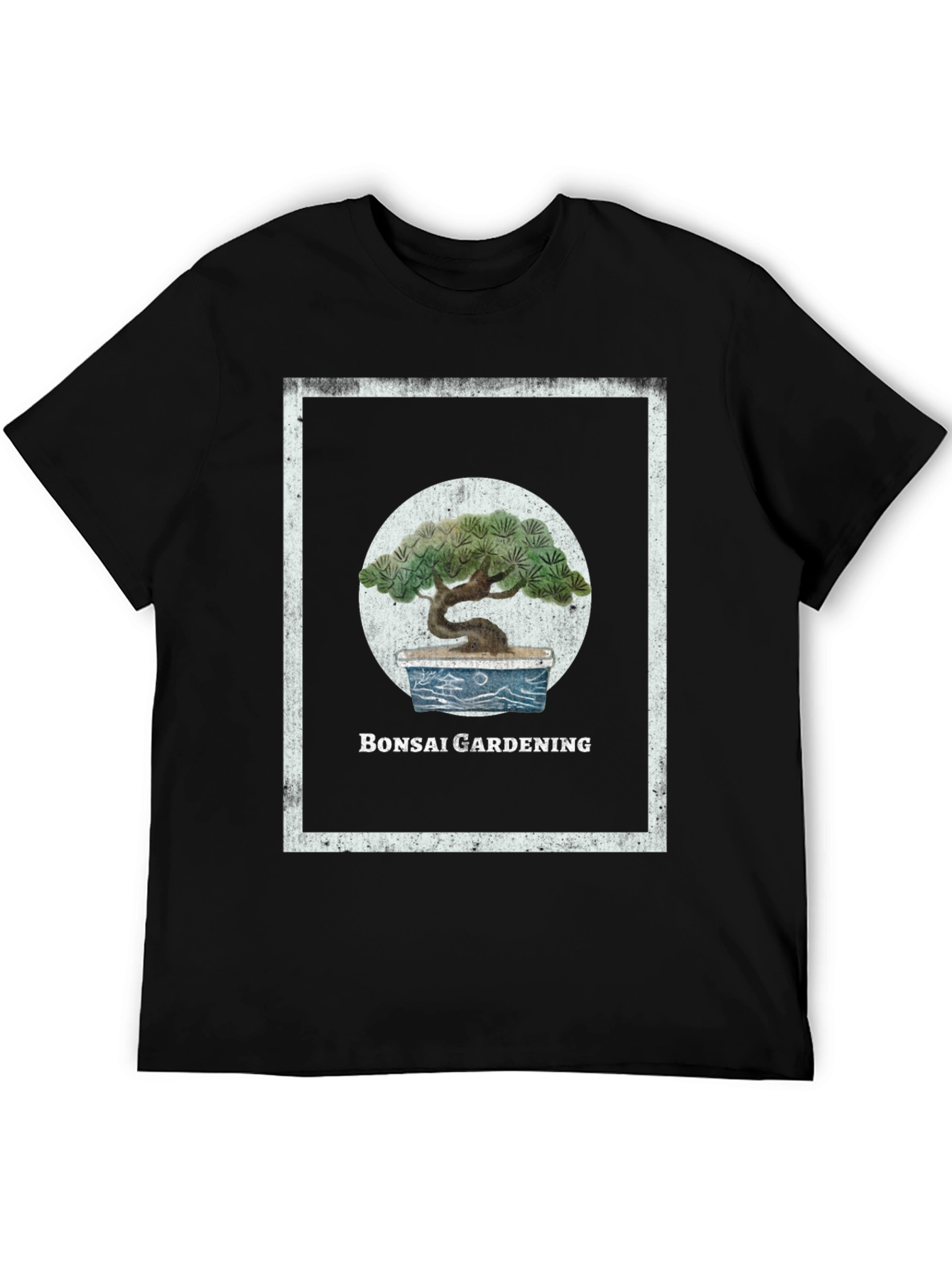 Black Bonsai Gardening Graphic Tee view 5