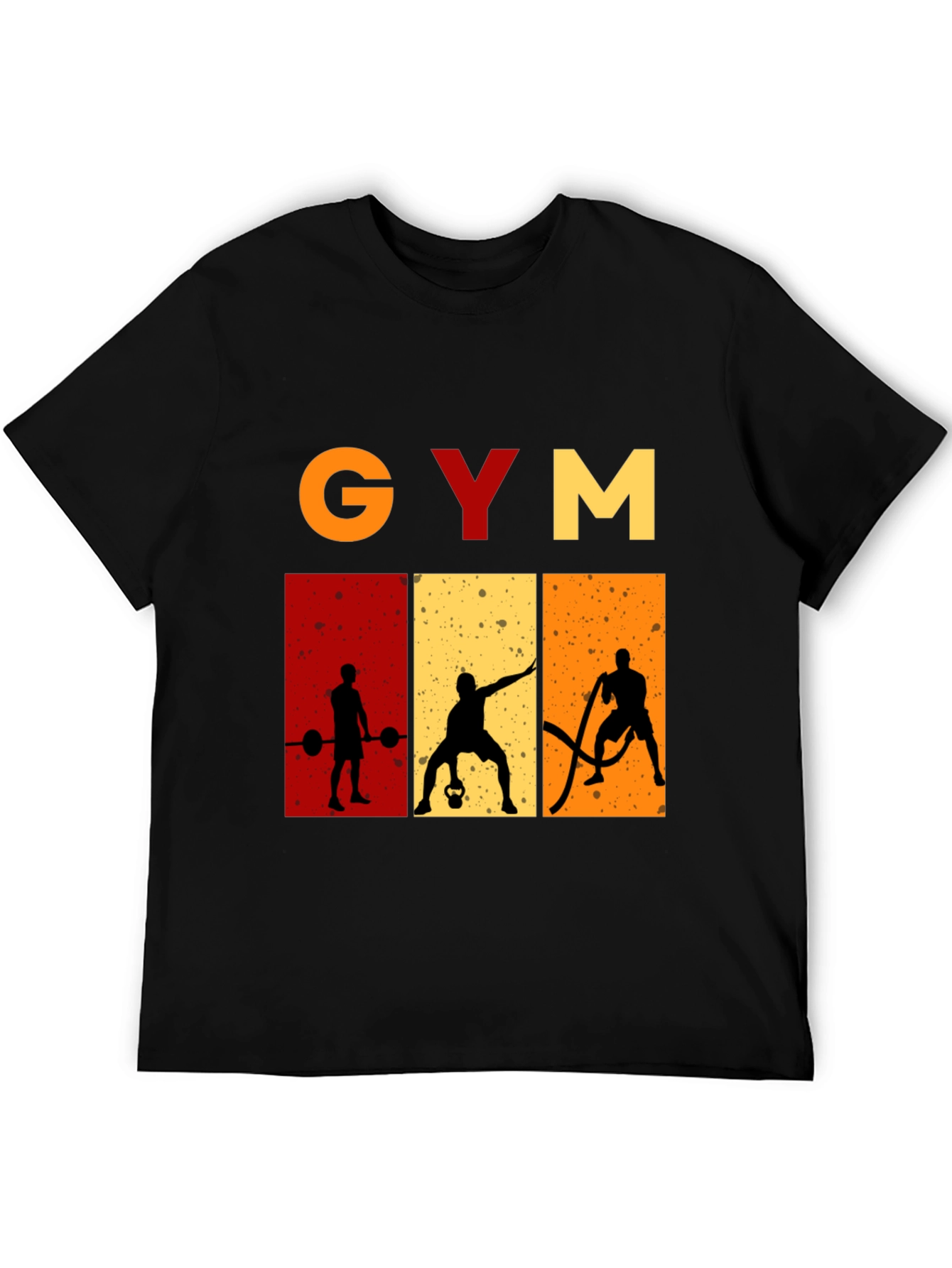 Black Gym Motivation Graphic Tee - Fitness Workout Shirt view 5