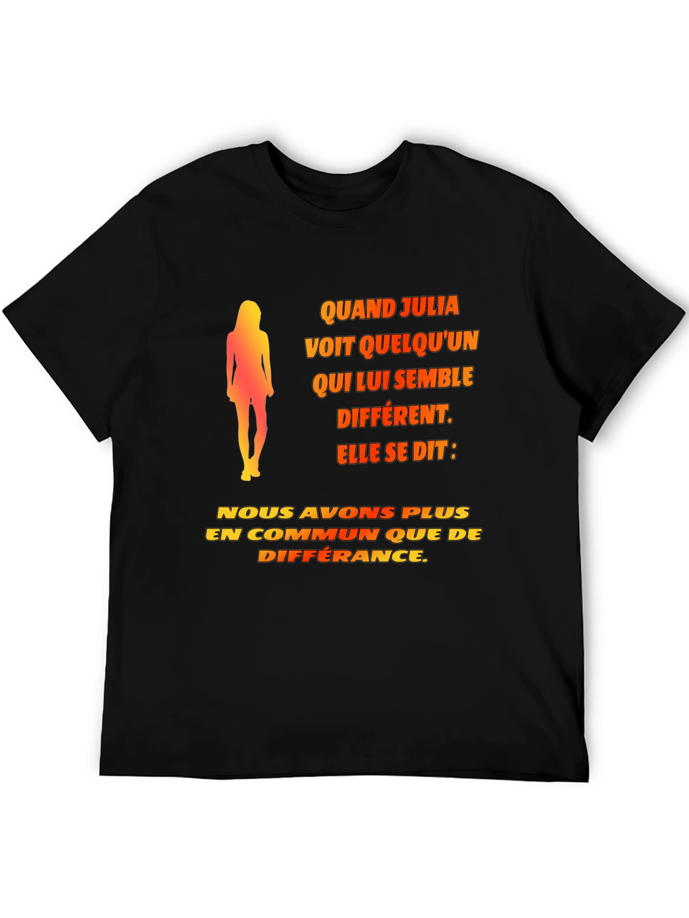 Black Quand Julia T-Shirt - Unisex Novelty Tee view 5