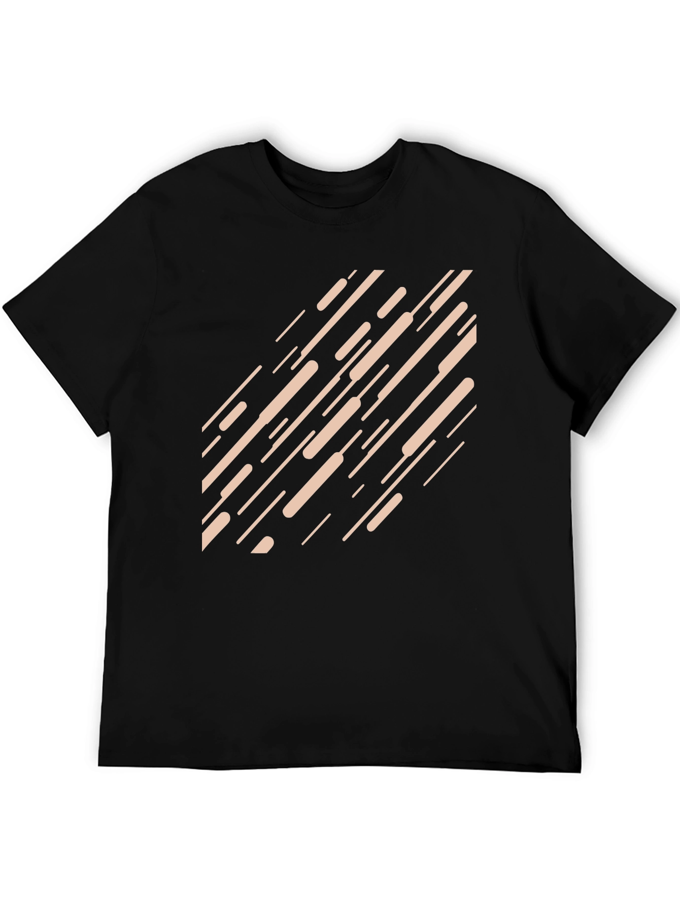 Black Modern Graphic Print Black T-Shirt view 5