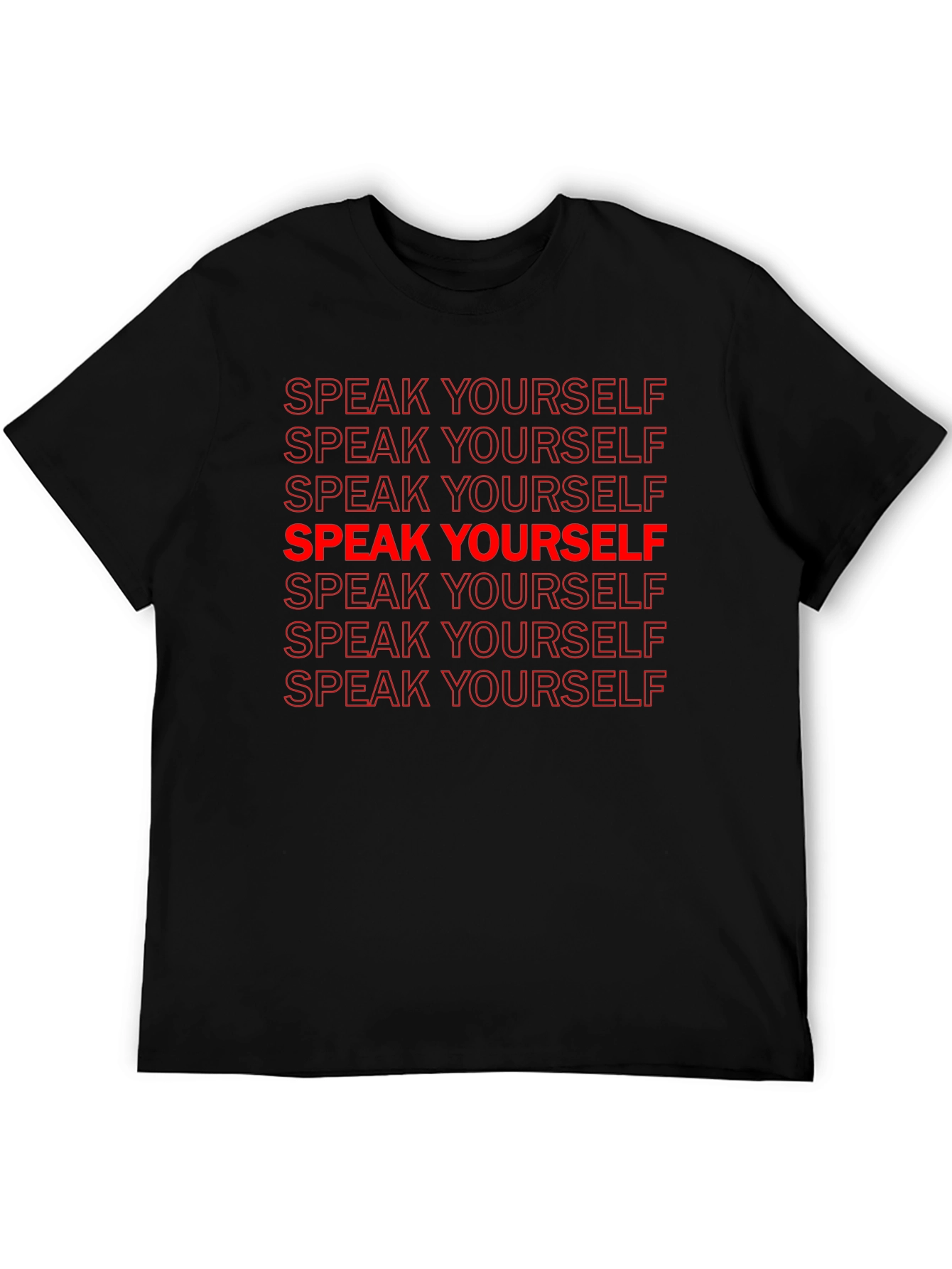 Black Speak Yourself Graphic Tee - Black view 5