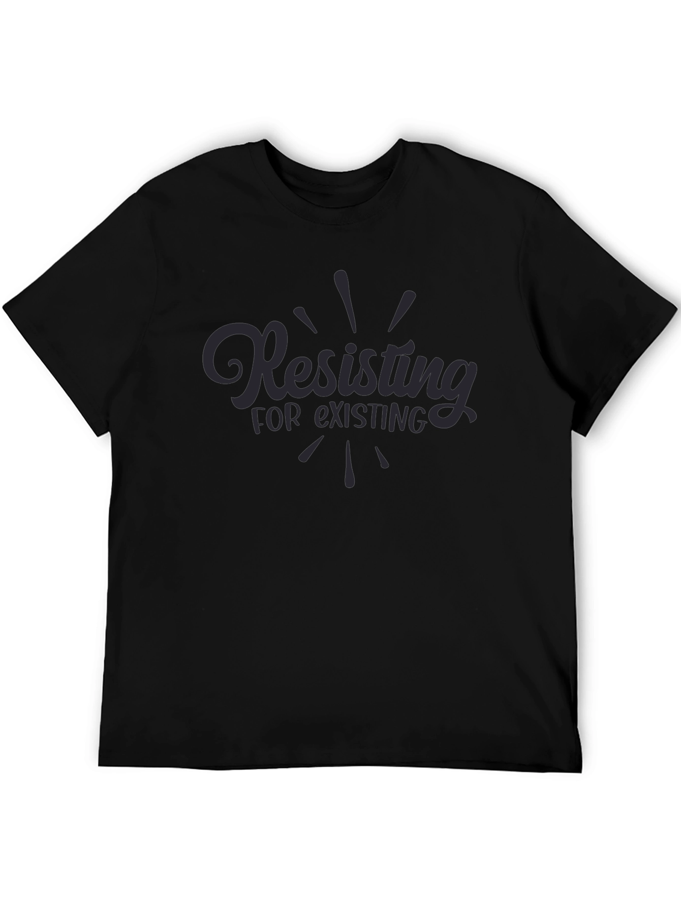 Black Resisting for Existing Graphic Tee view 5