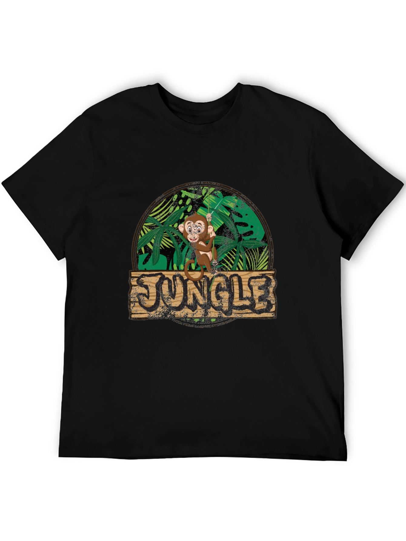 Black Jungle Monkey Graphic Tee - Funky Design view 5