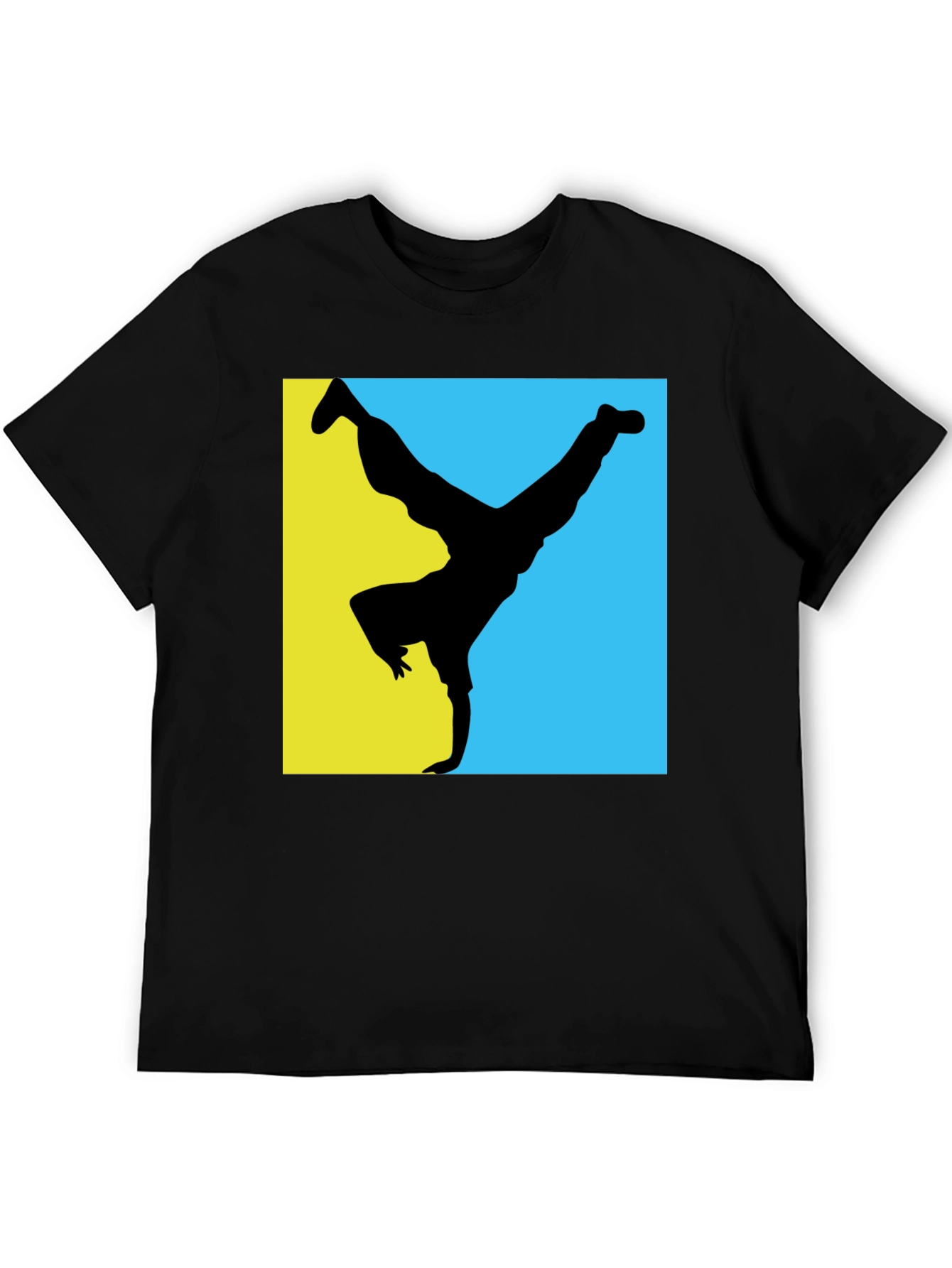 Black B-Boy Silhouette Graphic Tee - Black view 5