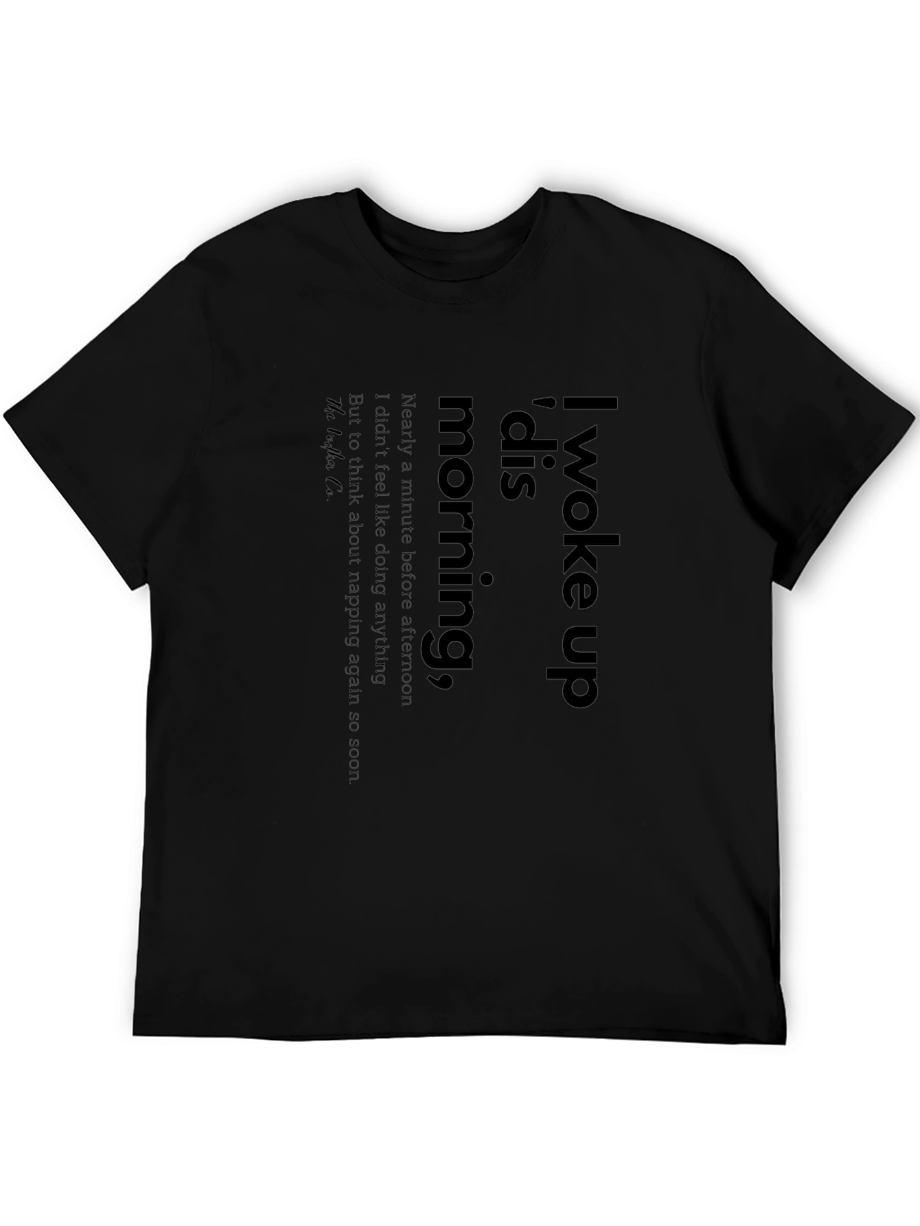 Black Humorous 'Dis Morning' Graphic Tee view 5