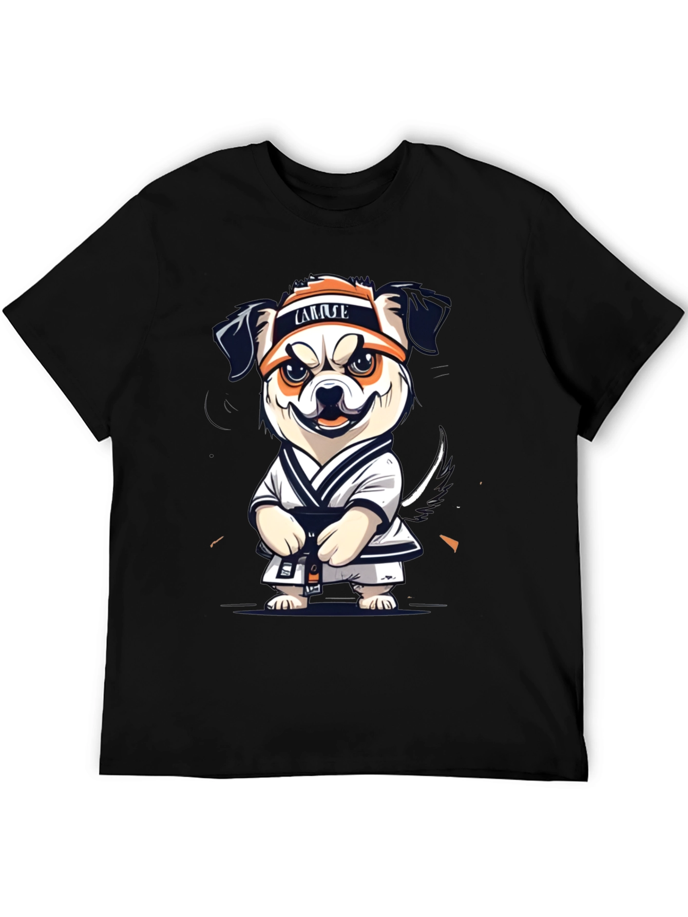 Black Karate Dog Graphic T-Shirt view 5