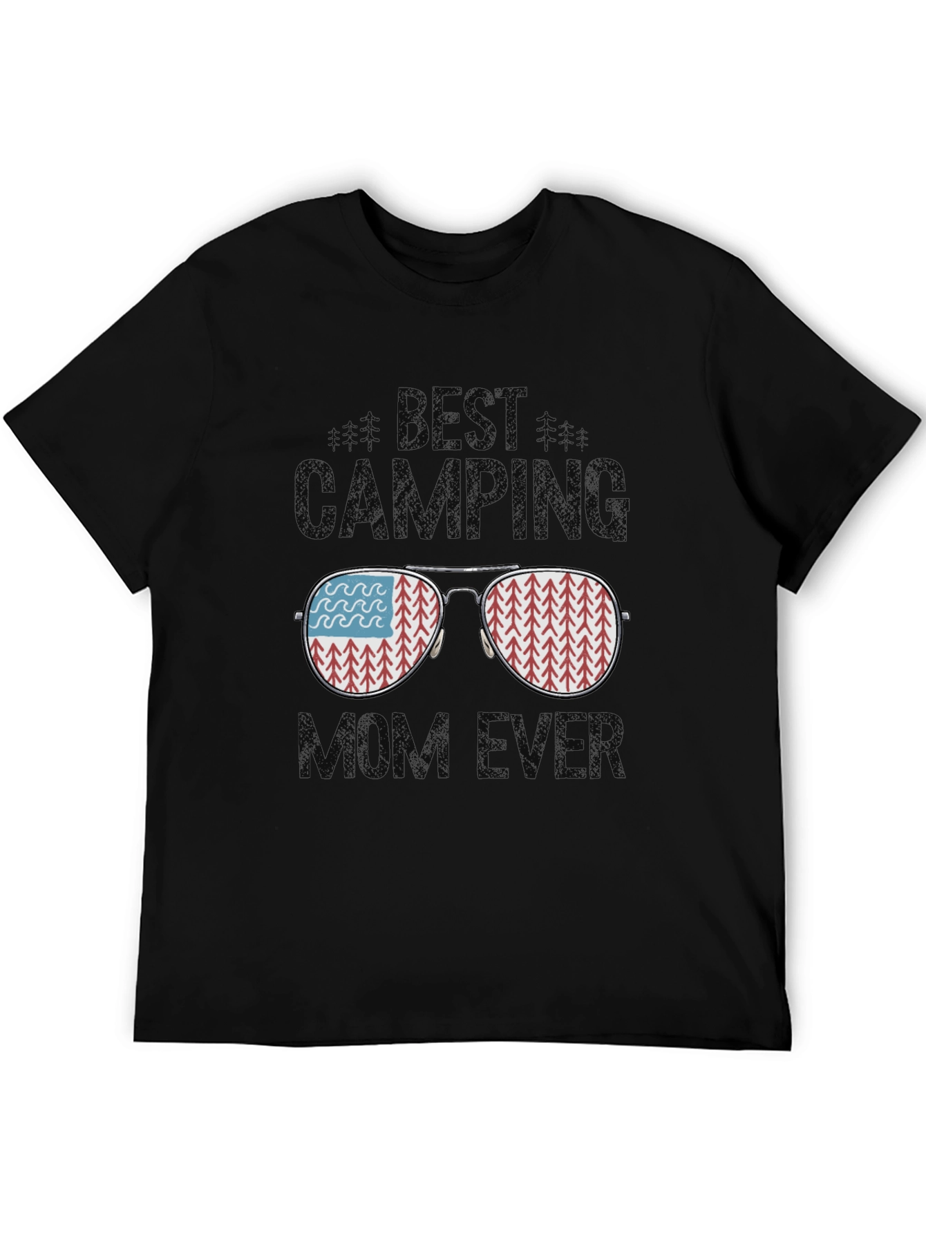 Black Best Camping Mom Ever T-Shirt view 5