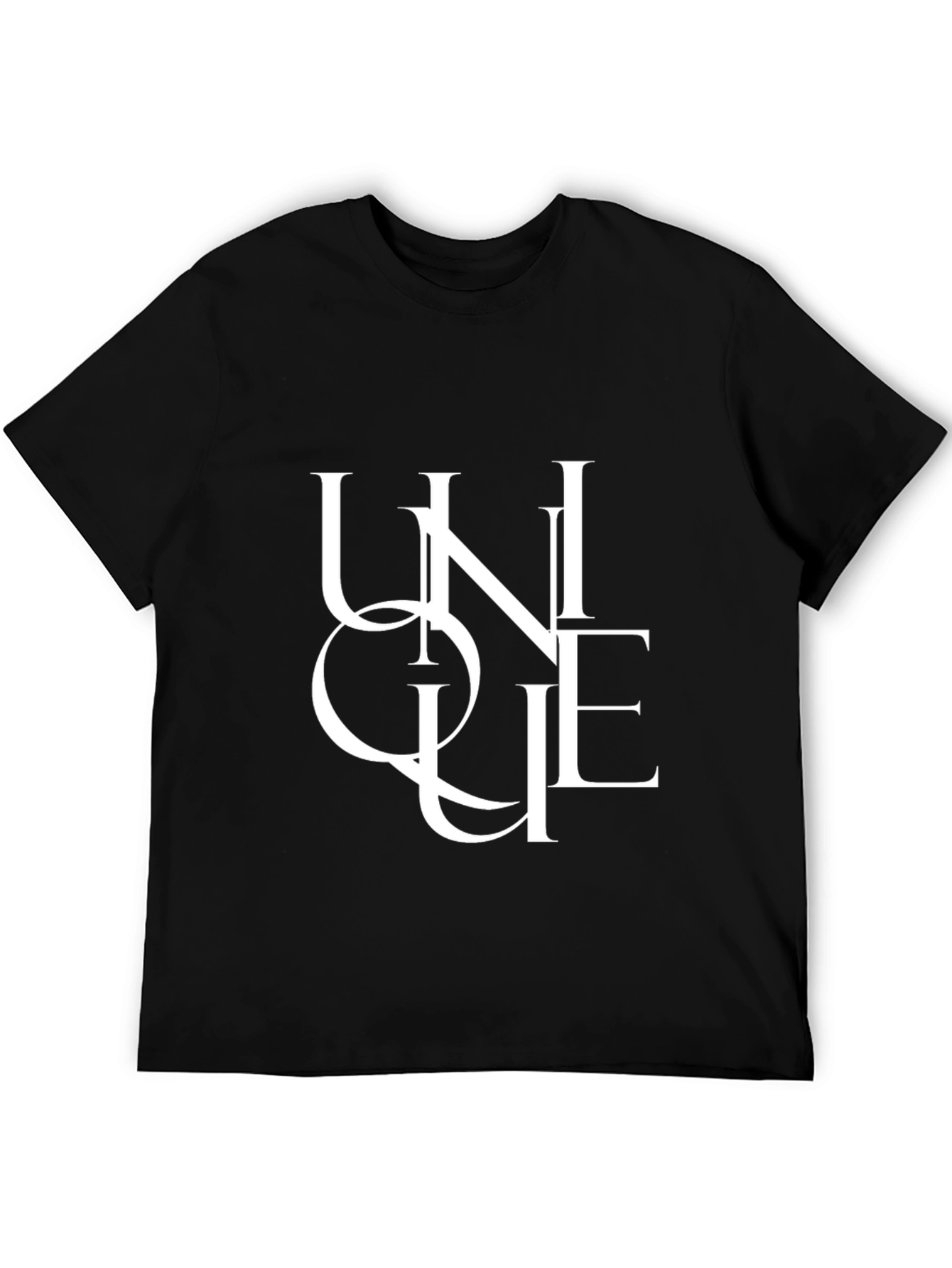 Black Unique Graphic Tee - Men's Black T-Shirt view 5