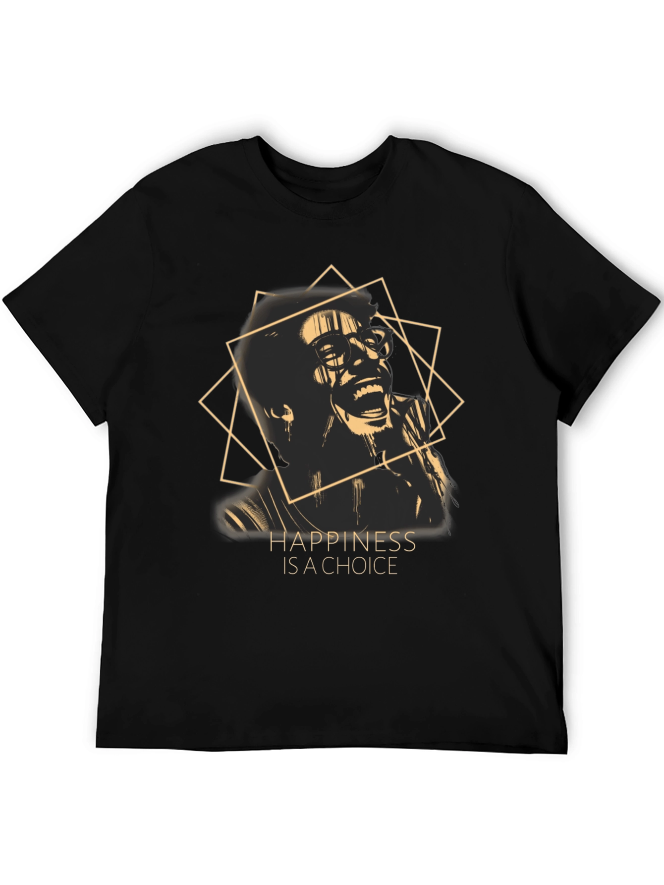 Black Happiness is a Choice Graphic T-Shirt view 5