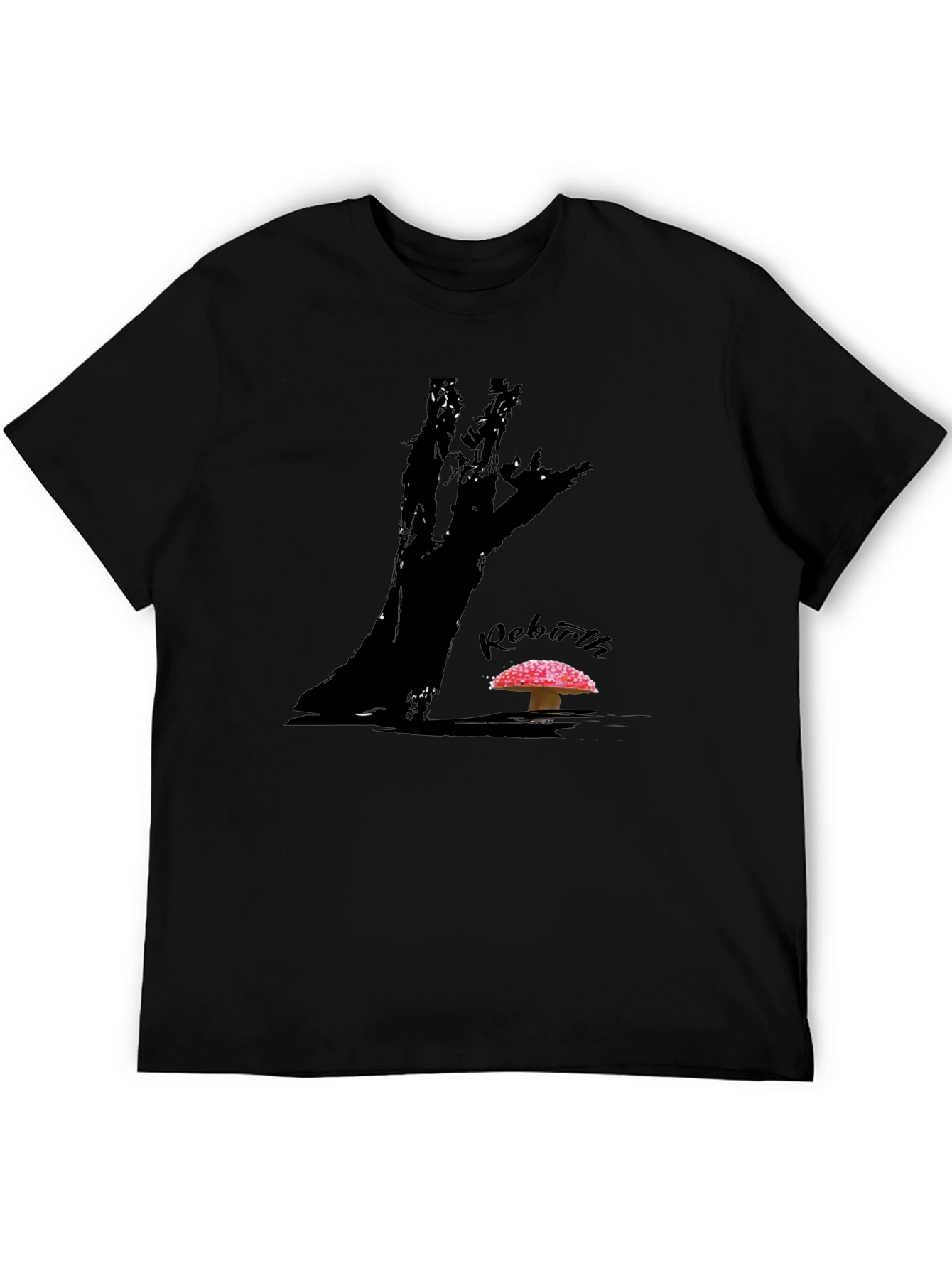 Black Rebirth Graphic Tee - Black Cotton Blend view 5