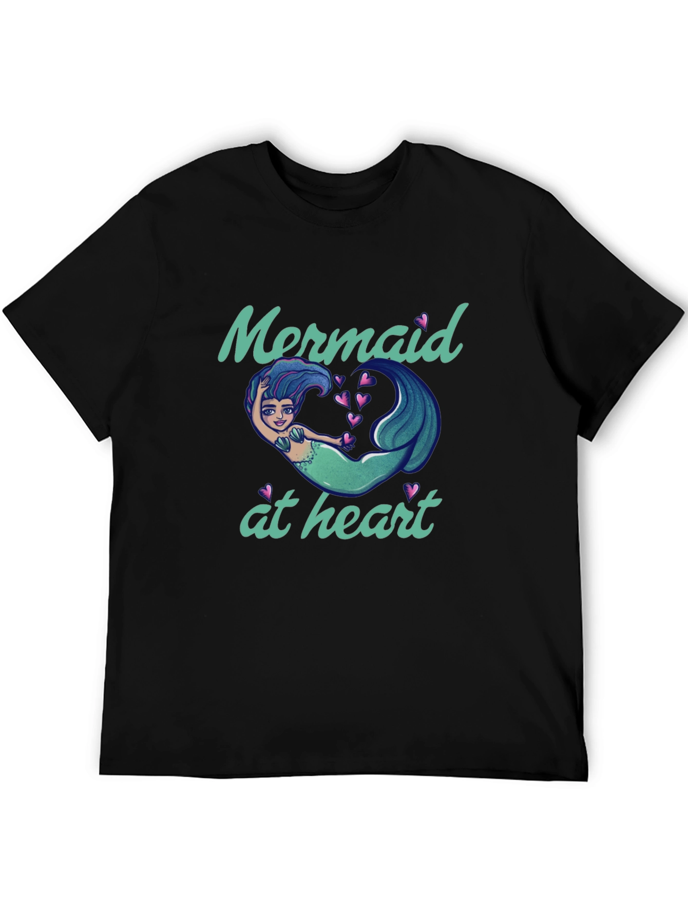 Black Mermaid At Heart Graphic Tee view 5