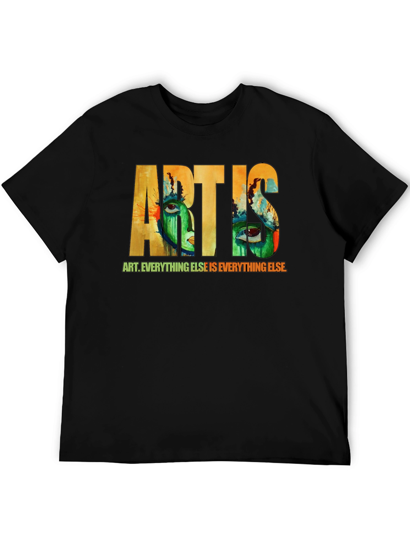 Black Abstract Art T-Shirt - Express Yourself view 5
