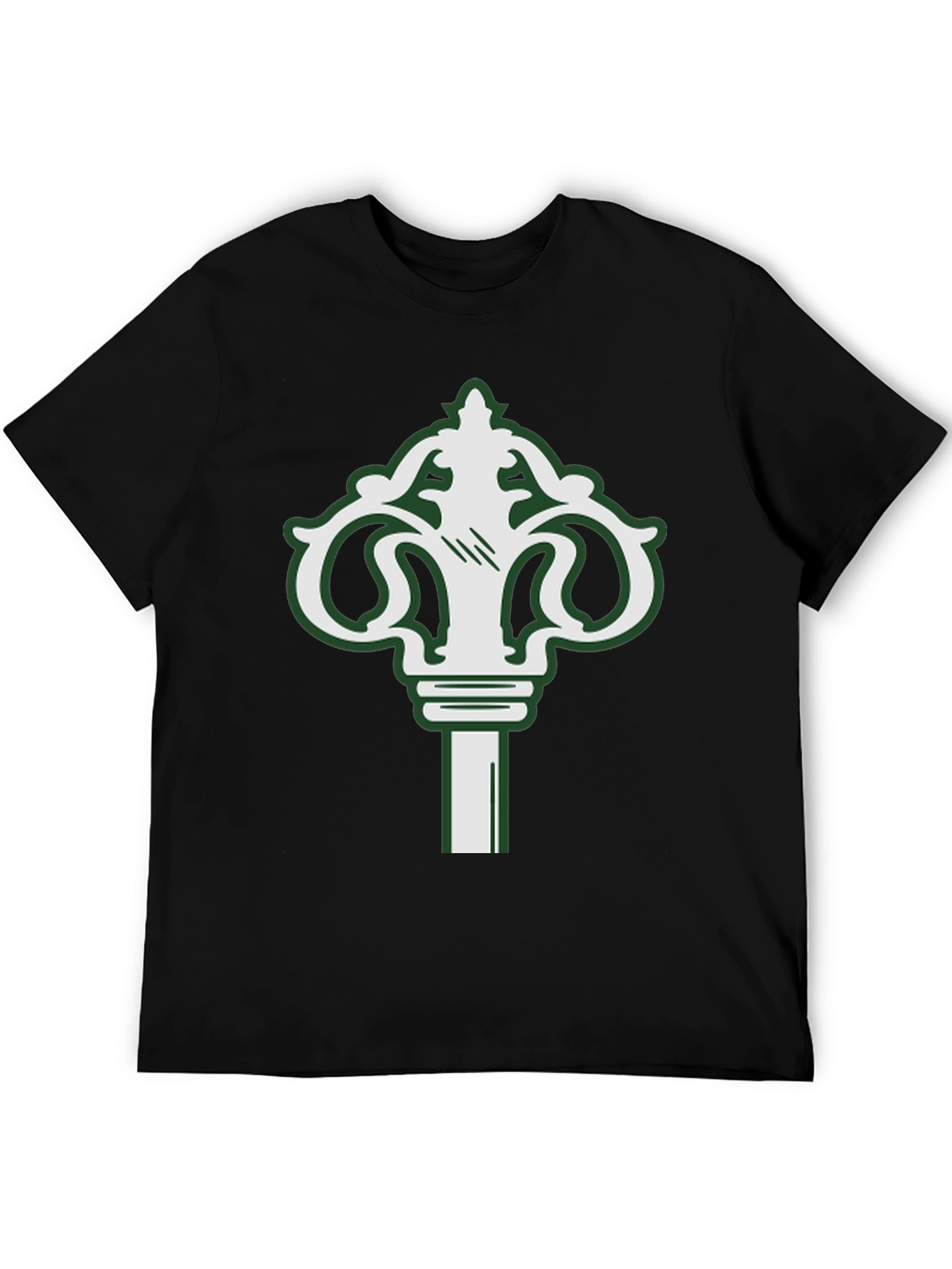 Black Key Design Black T-Shirt view 5