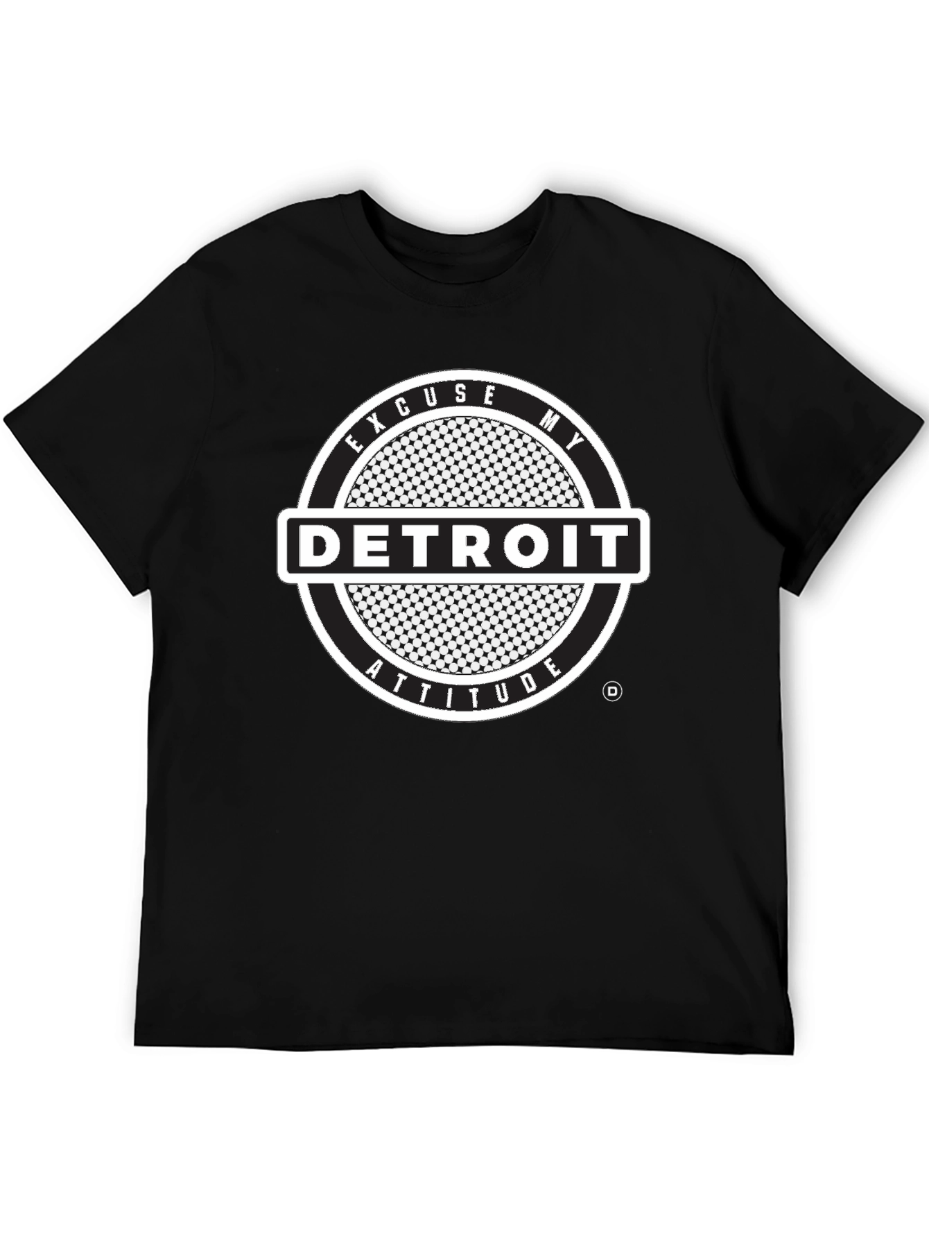 Black Detroit Attitude Black Graphic Tee view 5