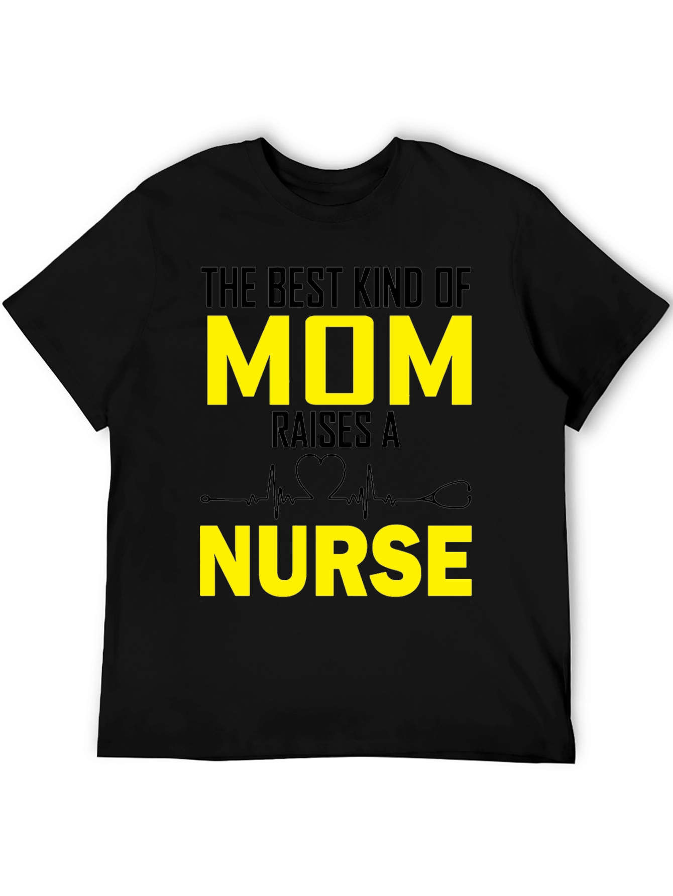 Black Best Mom Nurse T-Shirt view 5