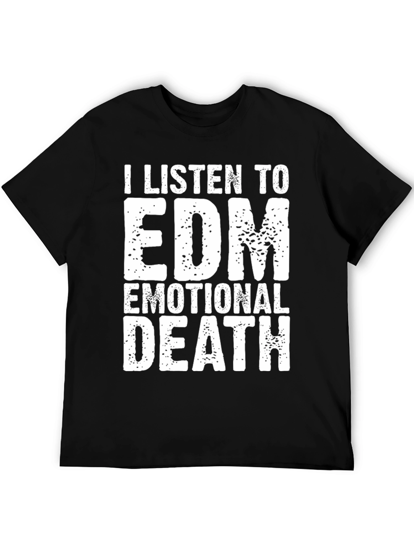 Black EDM Emotional Death Graphic Tee view 5