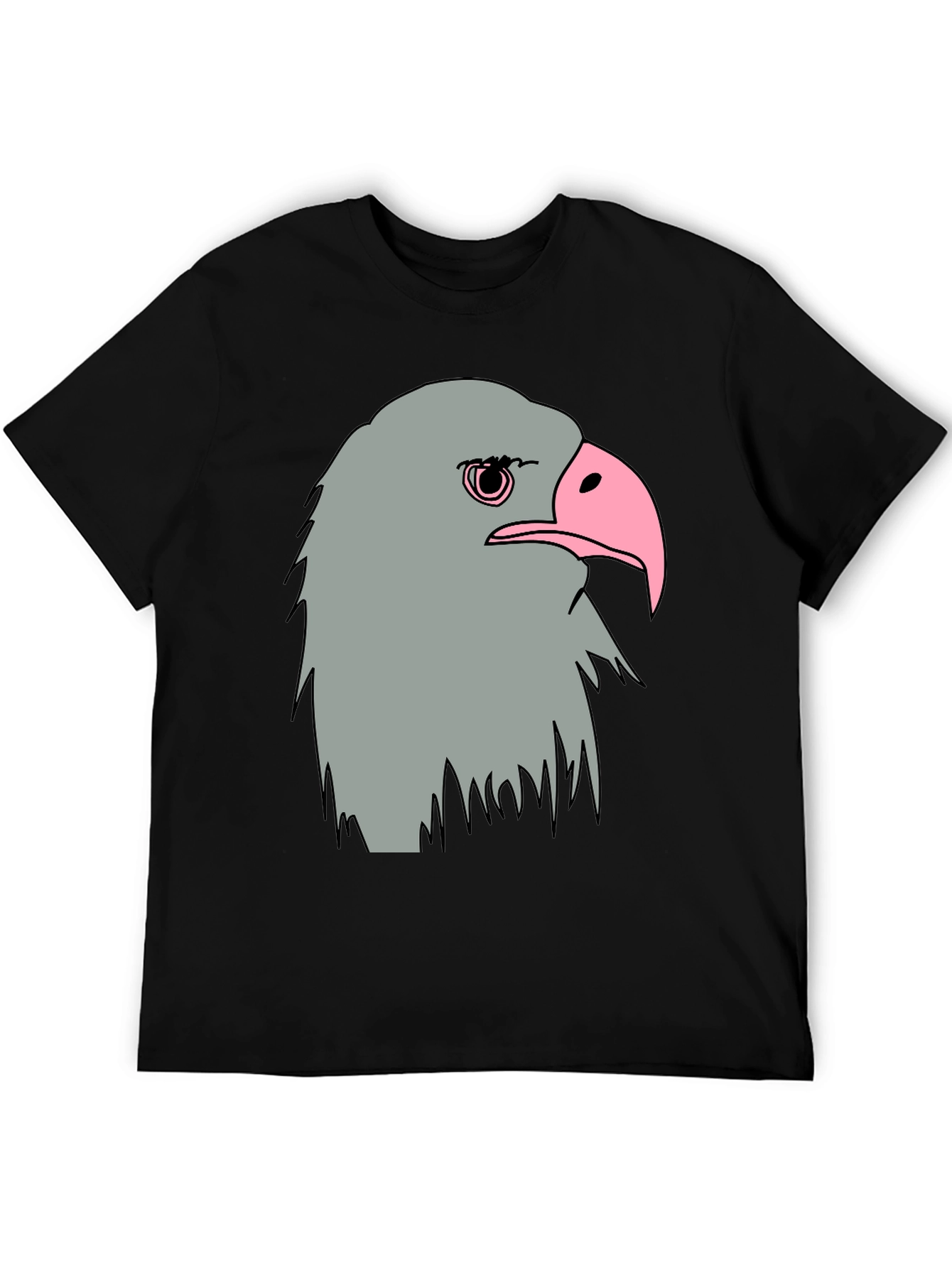 Black Eagle Graphic Tee - Men's Black Cotton T-Shirt view 5